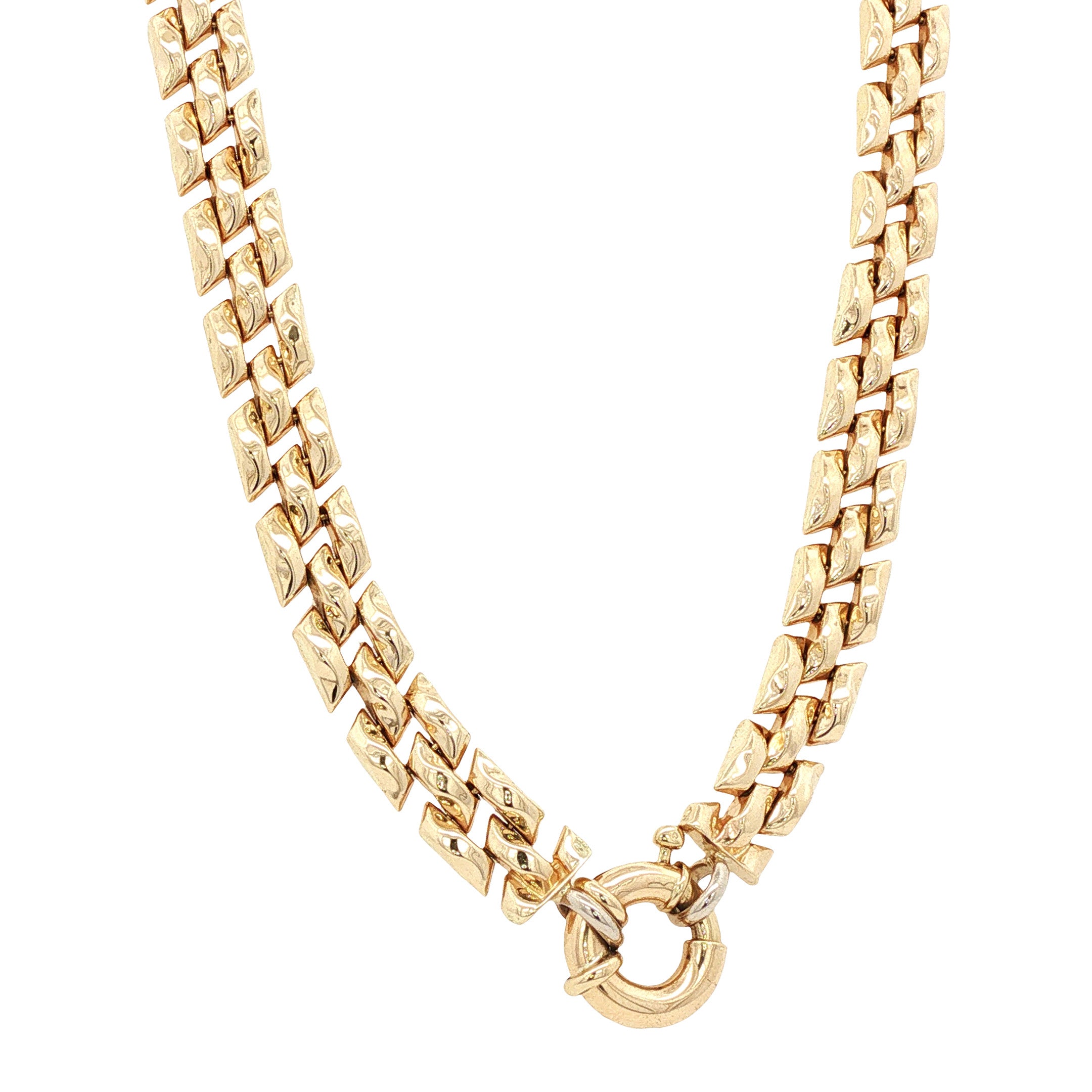Gouden vintage fantasie collier 14 kt
