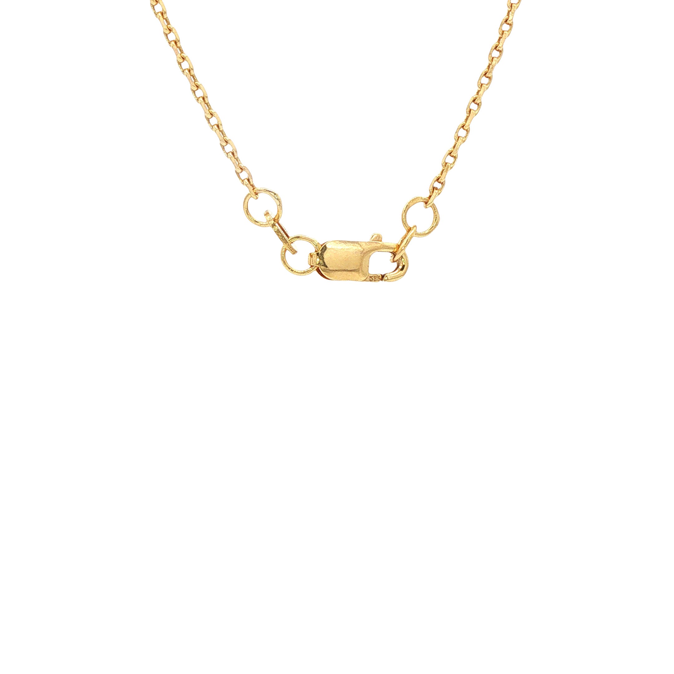 Gouden vintage anker collier 14 kt