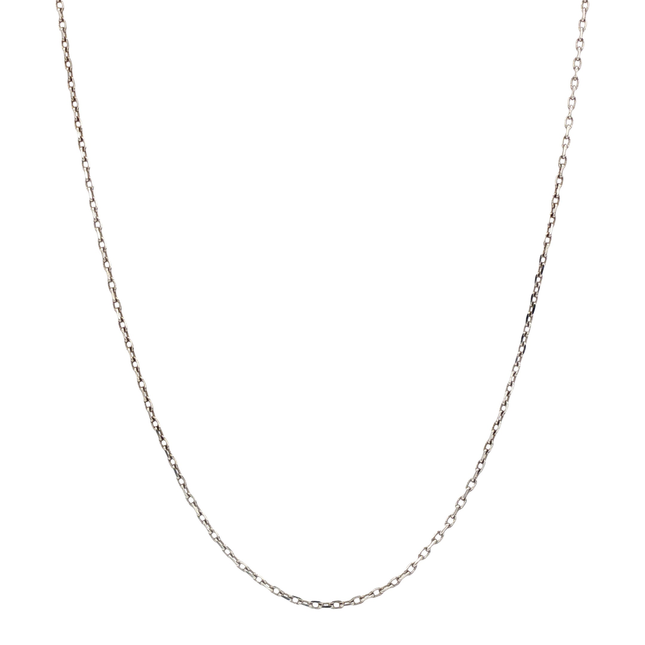 Witgouden vintage anker collier 14 kt