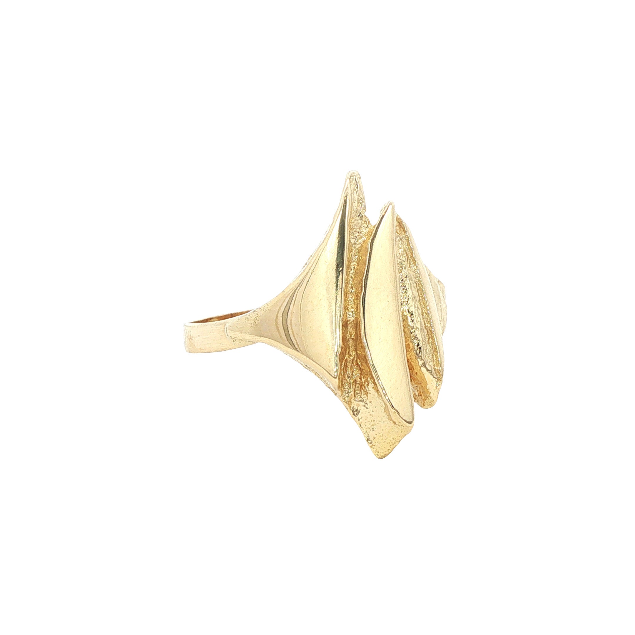 Gouden vintage fantasie ring 14 kt