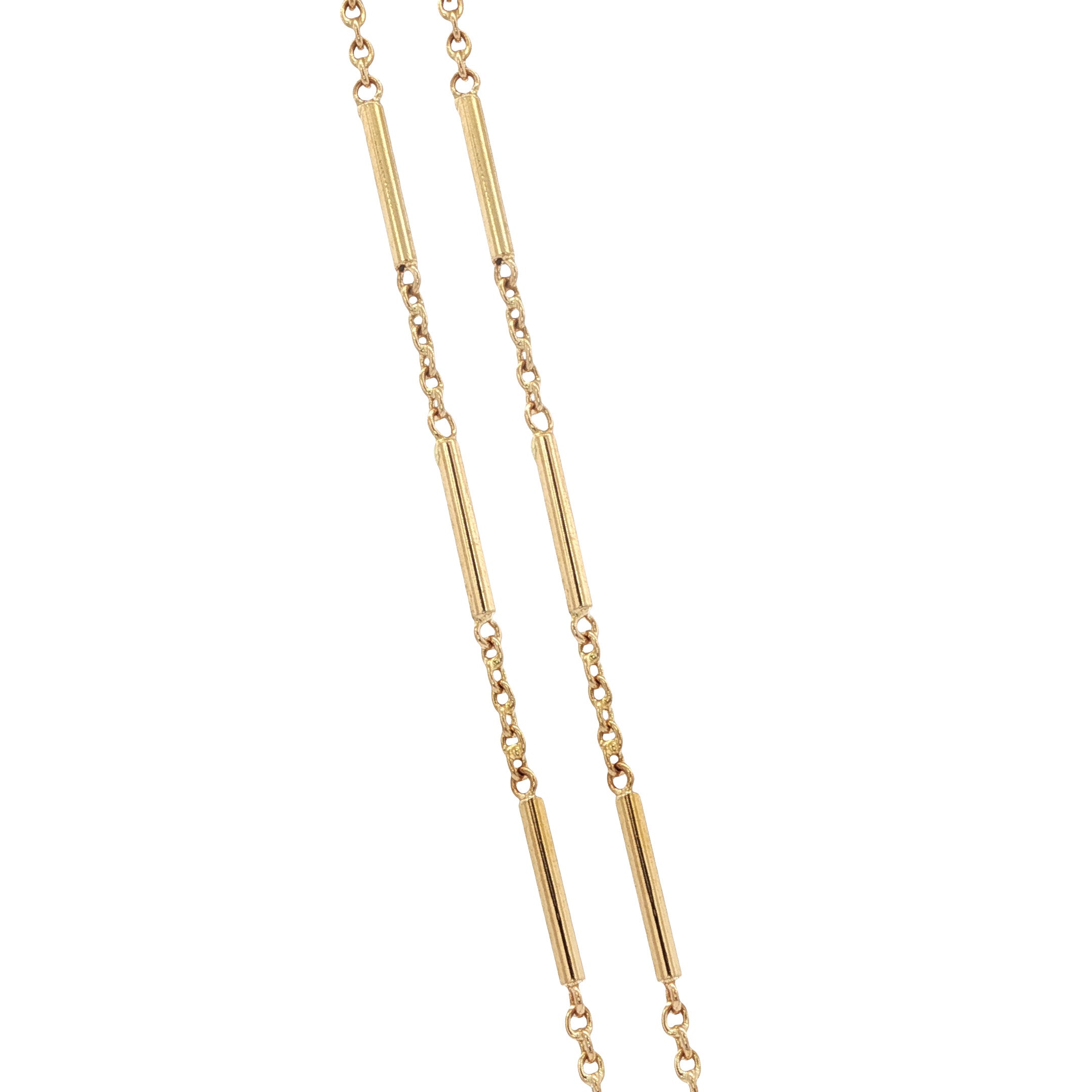 Gold necklace with opal and diamond 18 kt