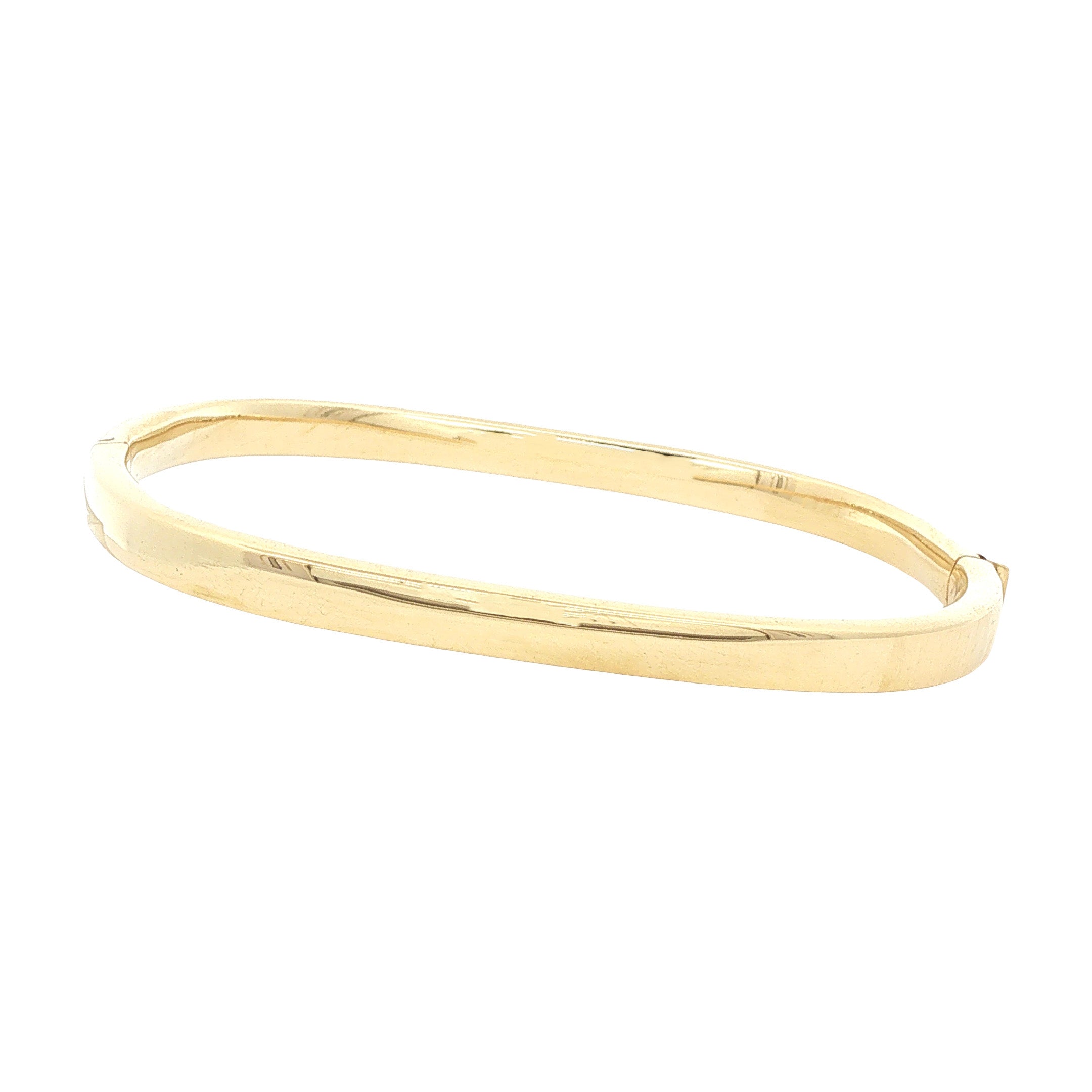 Vintage smooth gold bangle, 18 kt