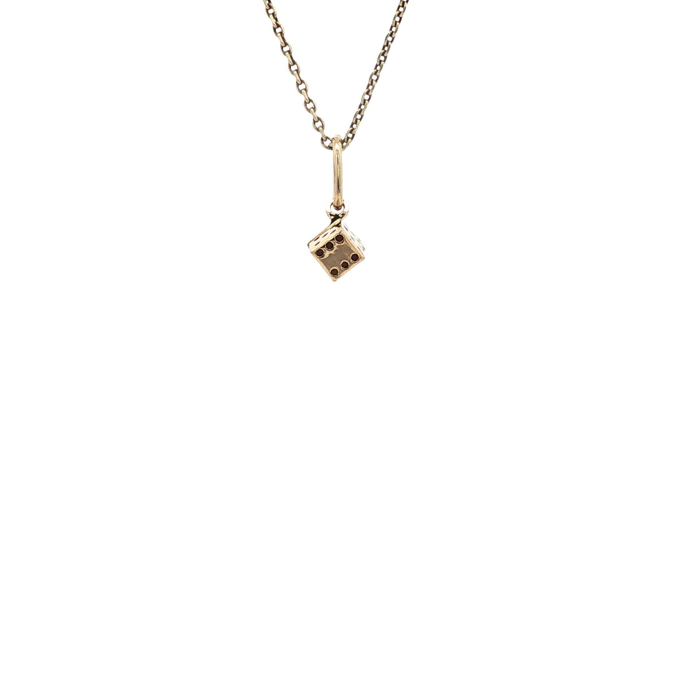 Vintage die pendant 10 kt