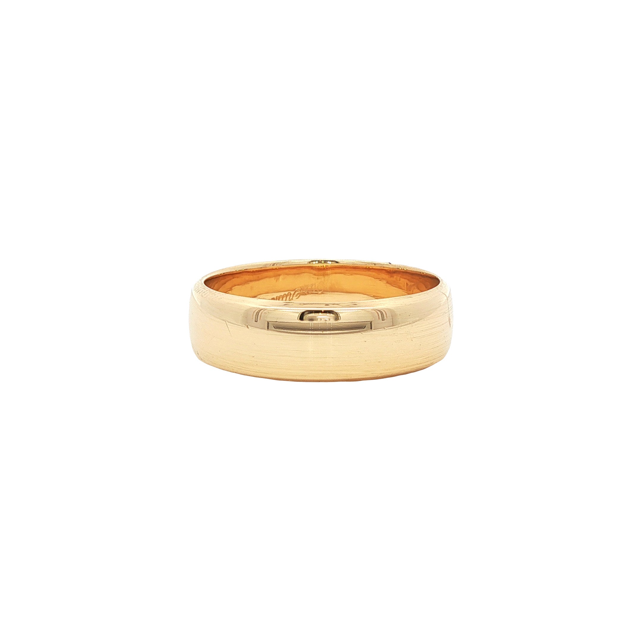 Gouden gladde ring 14 kt