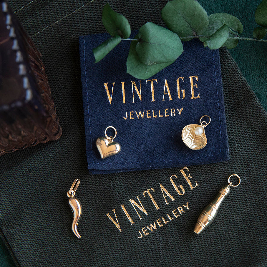Gouden vintage sleutels hanger 14 kt