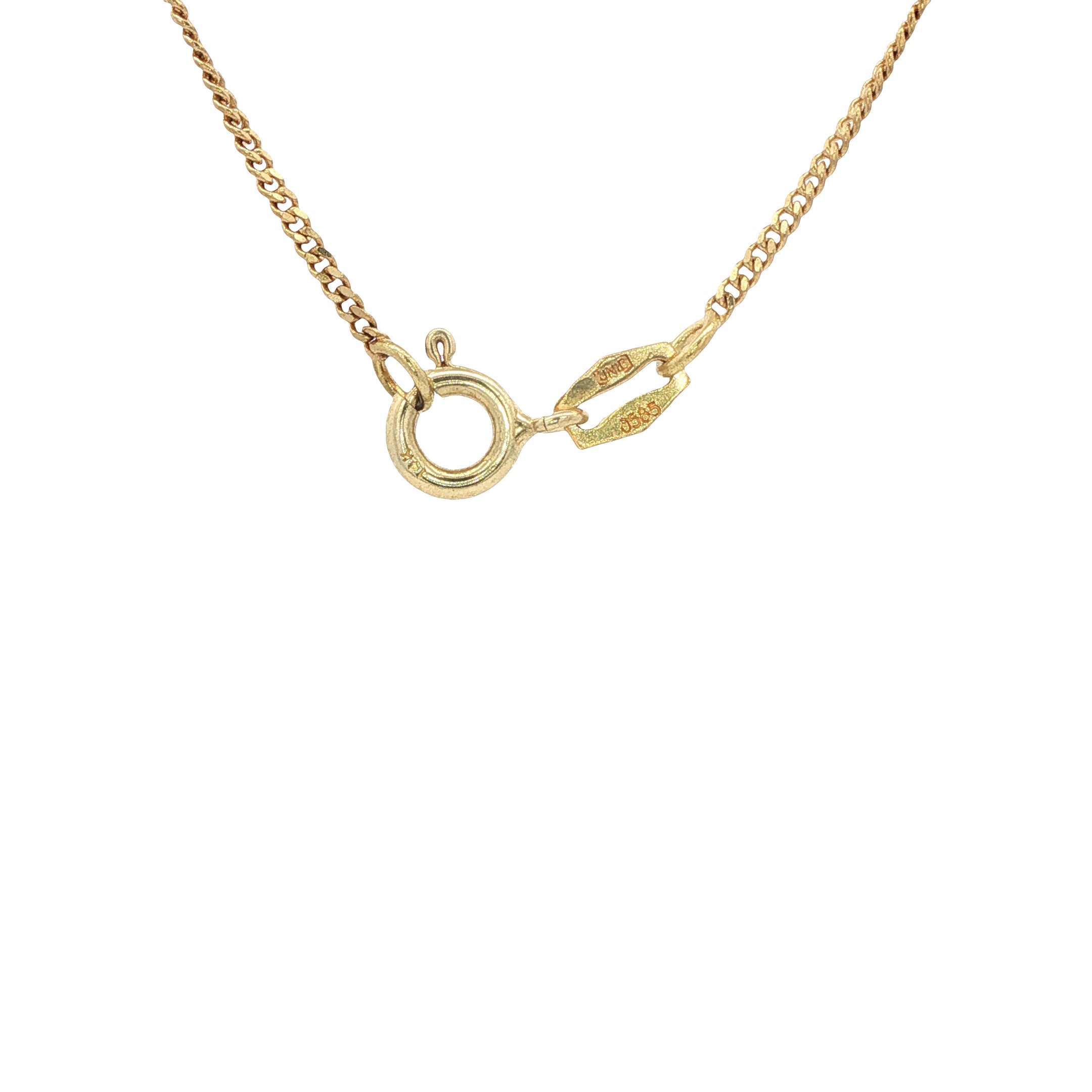 Gouden vintage gourmet lengtecollier 14 kt