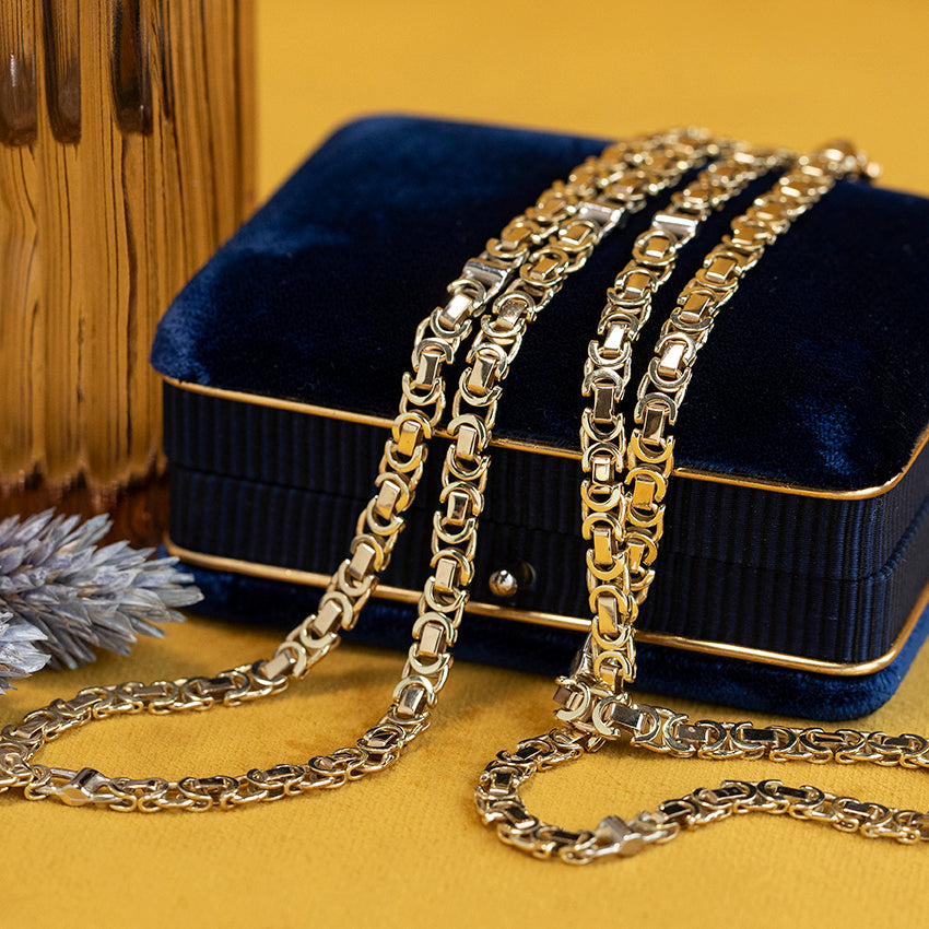 Gouden fantasie collier 14 kt