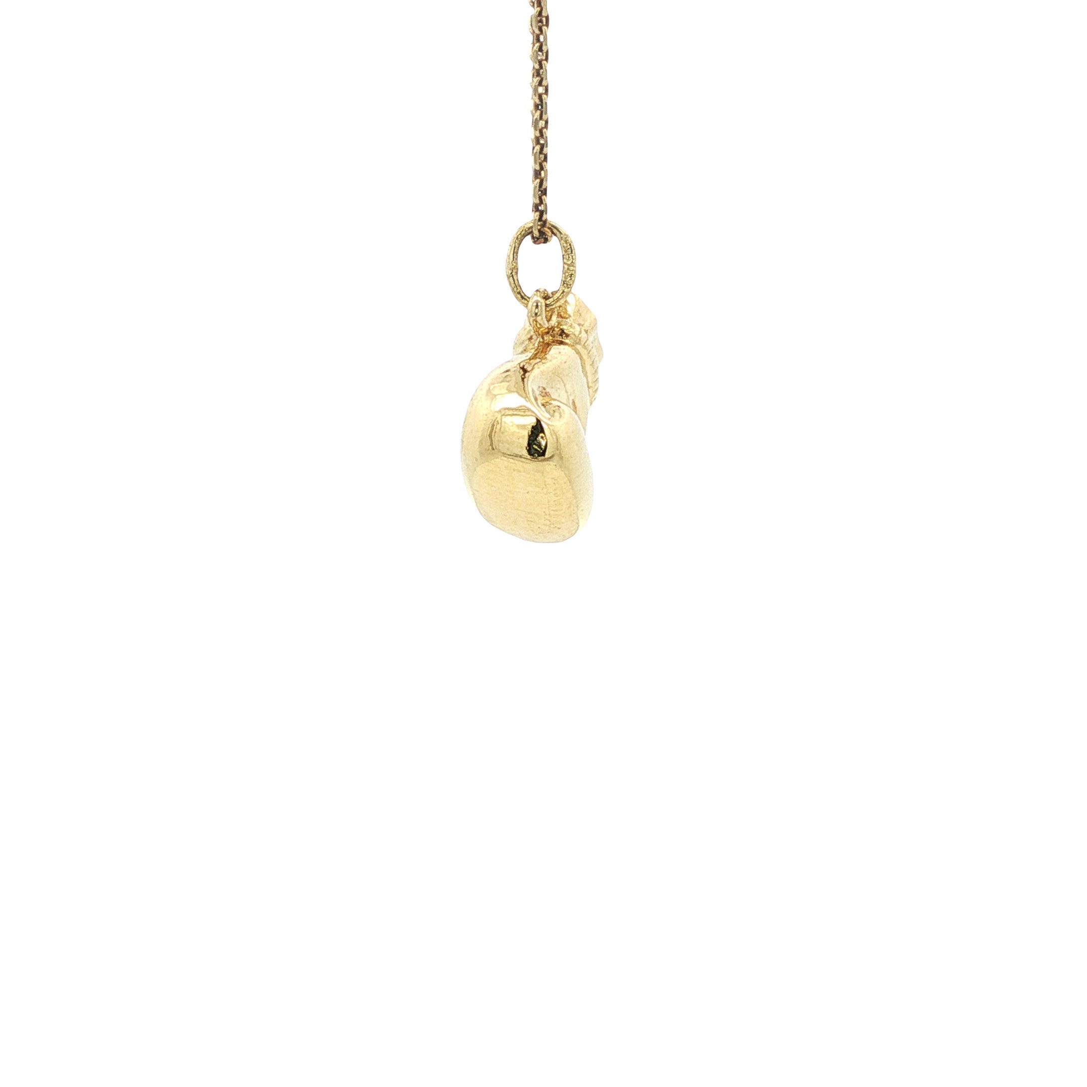 14 kt gold boxing glove pendant