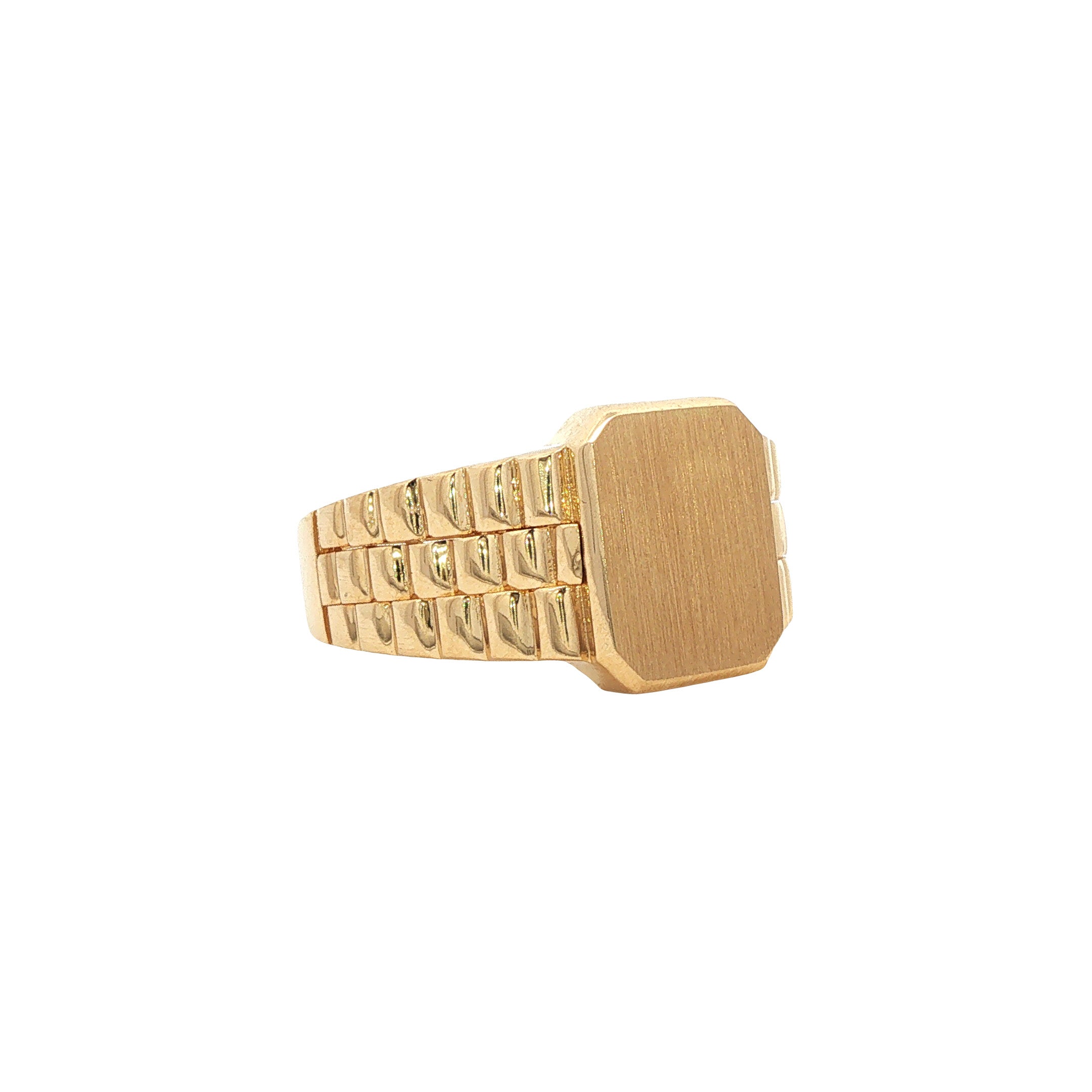 14 kt gold vintage fantasy signet ring