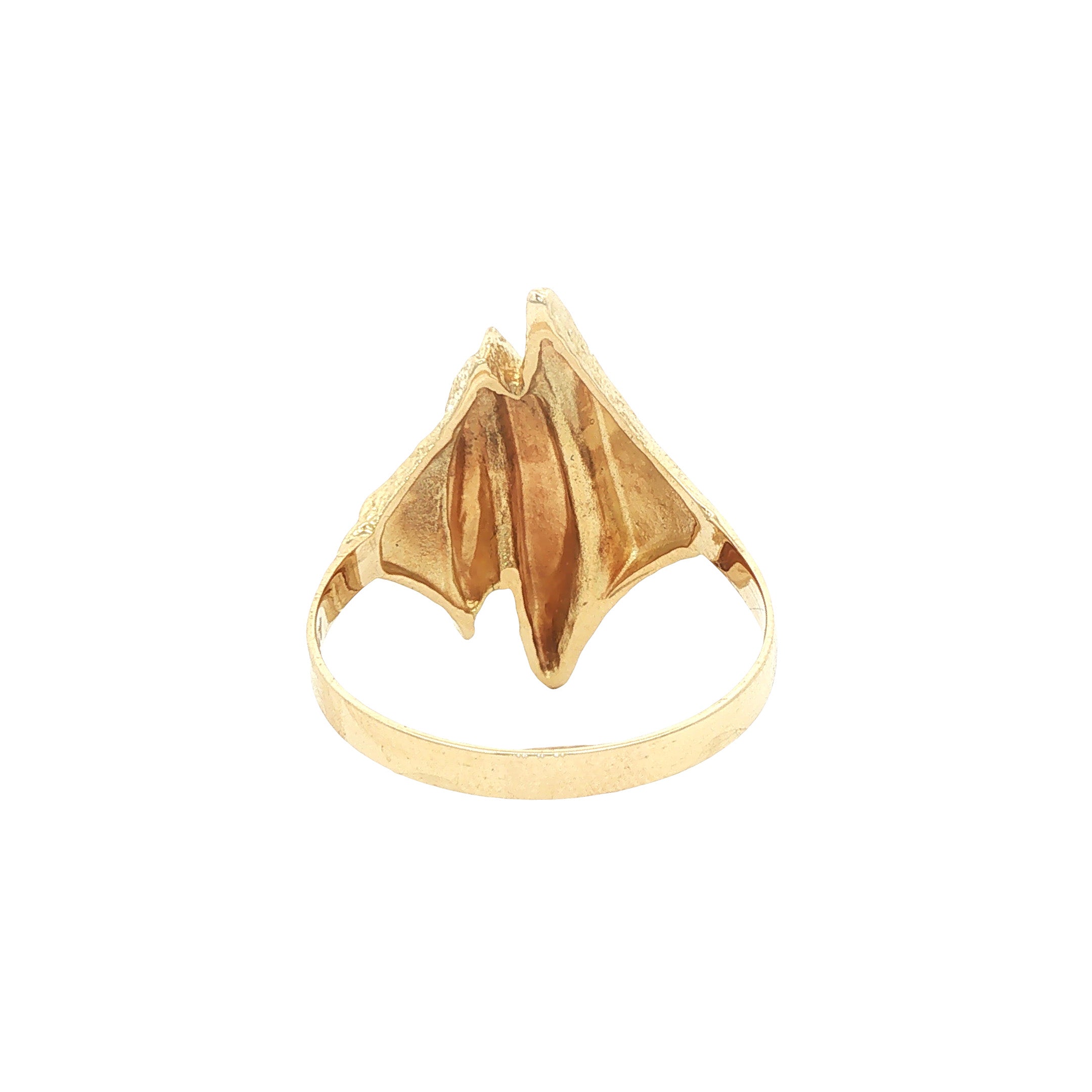 Gouden vintage fantasie ring 14 kt
