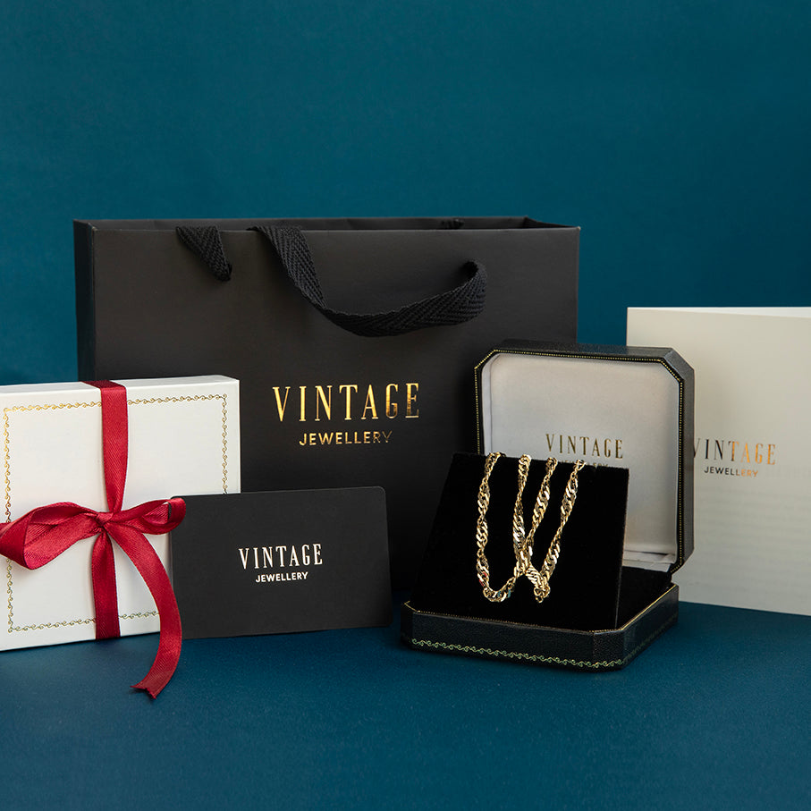 Gouden vintage fantasie collier 14 kt