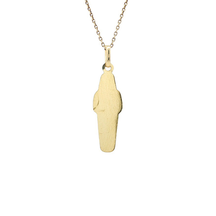 14 kt gold mummy pendant