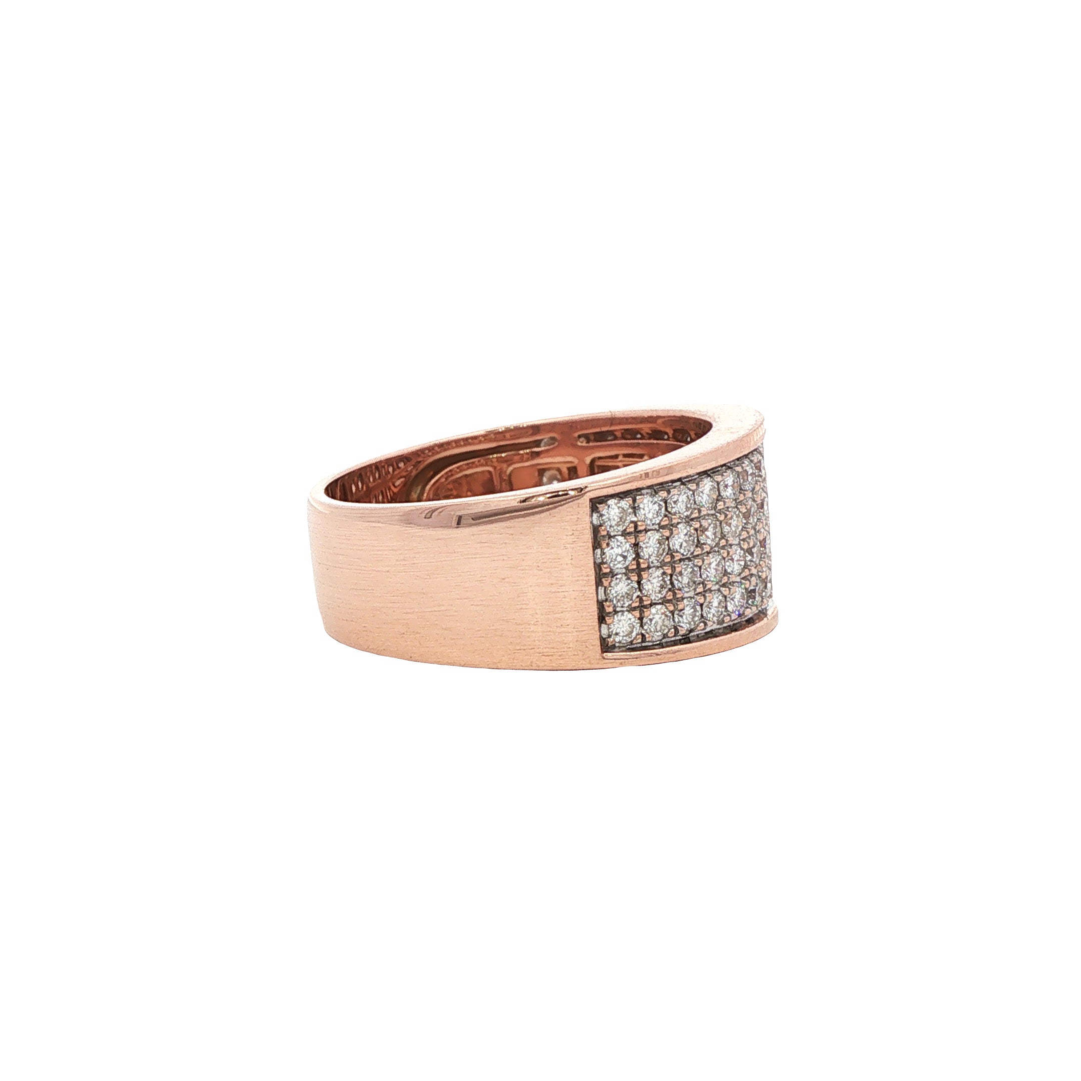 14 kt rose-gold vintage ring with diamond