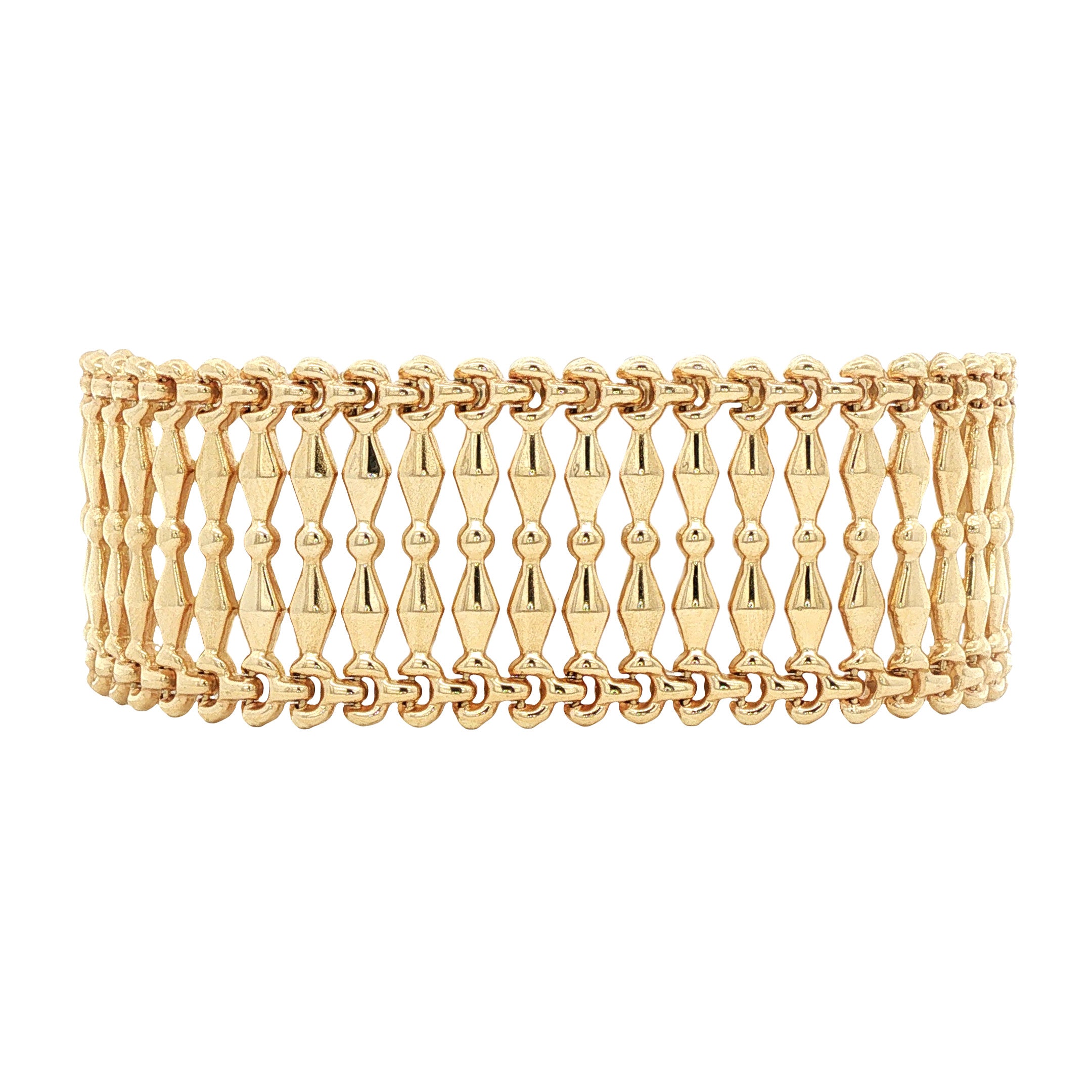 Gouden vintage fantasie armband 14 kt