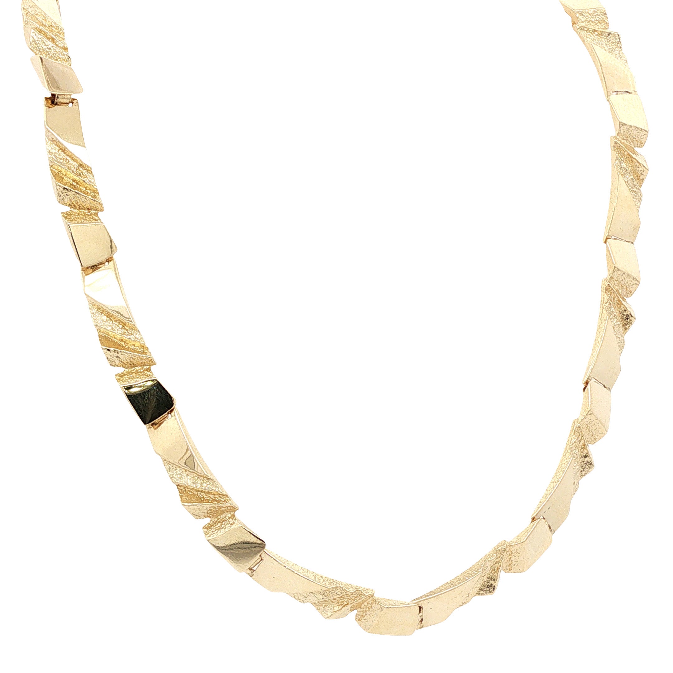 Gouden vintage fantasie collier 14 kt