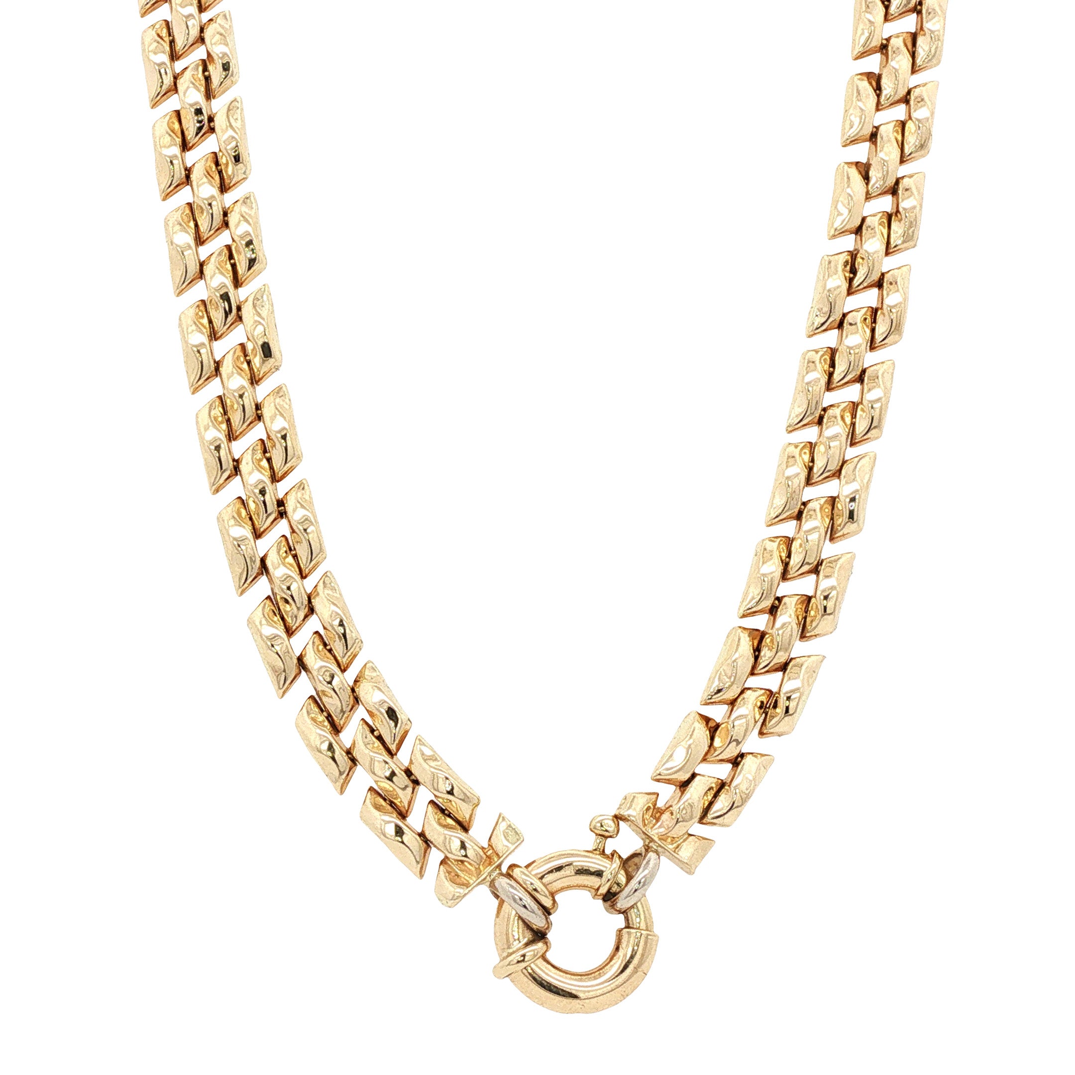 Gouden vintage fantasie collier 14 kt
