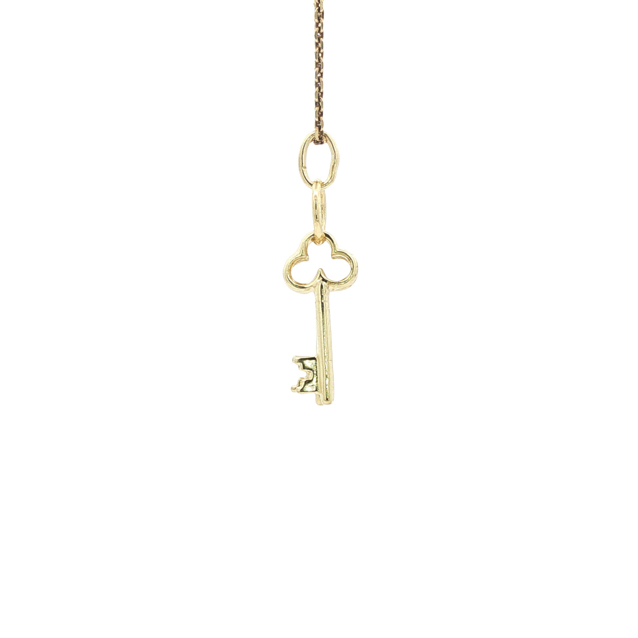 Gouden vintage sleutels hanger 14 kt