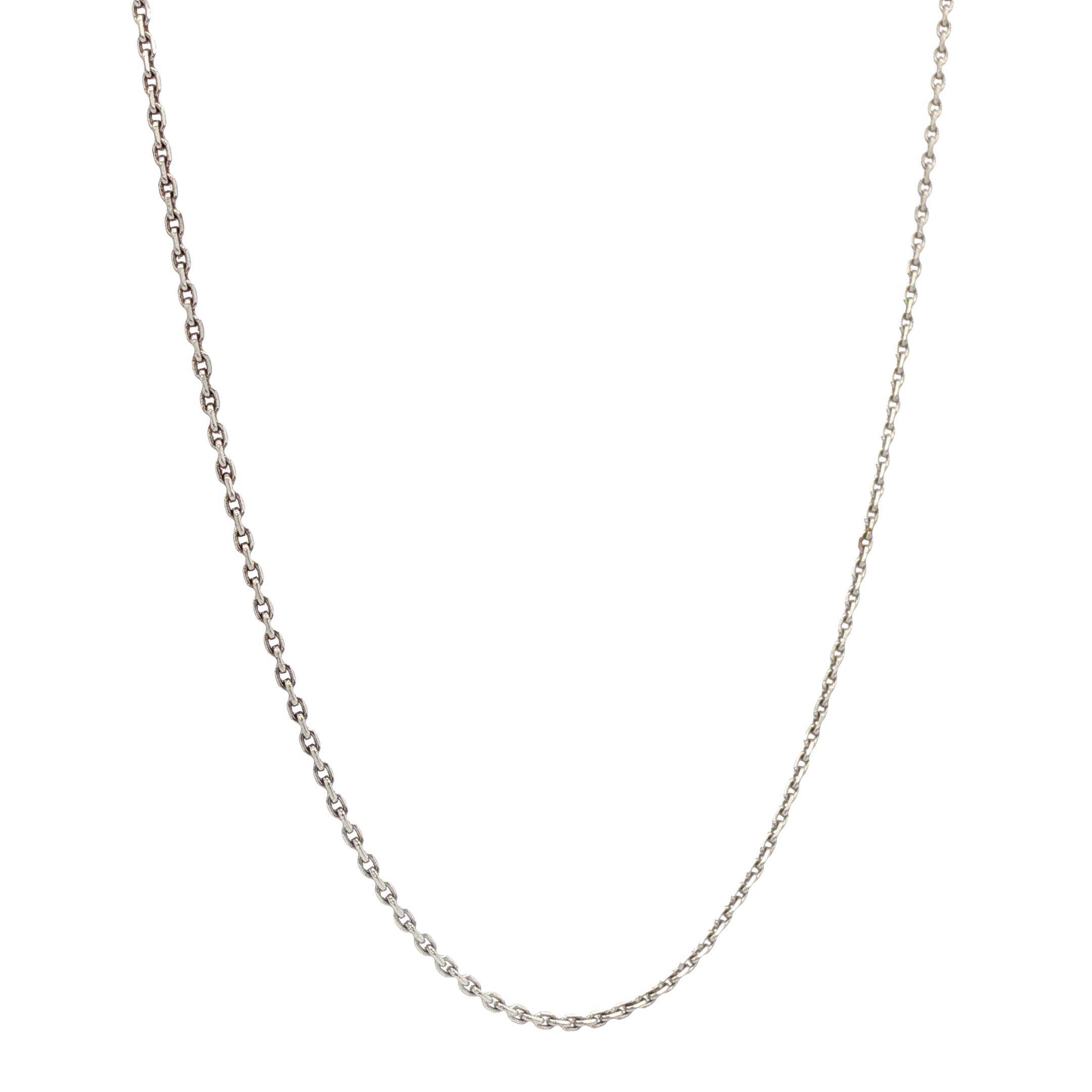 Witgouden vintage anker collier 14 kt