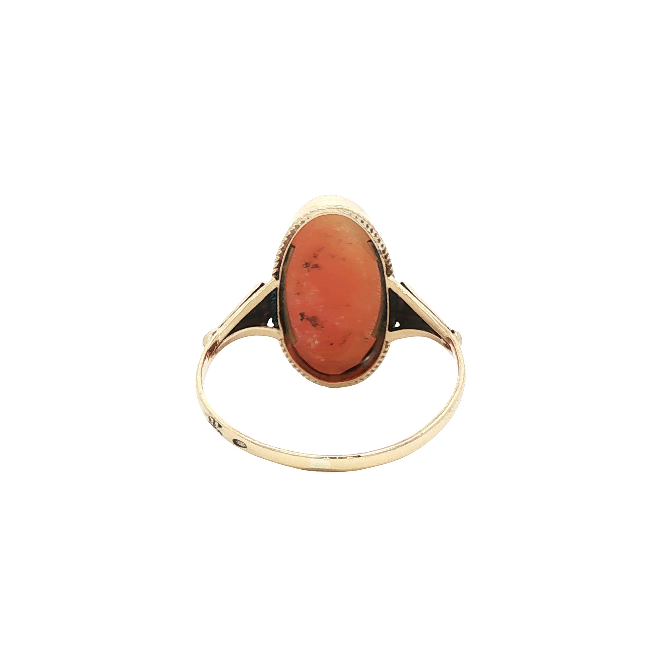 Gold ring with cameo 14 kt