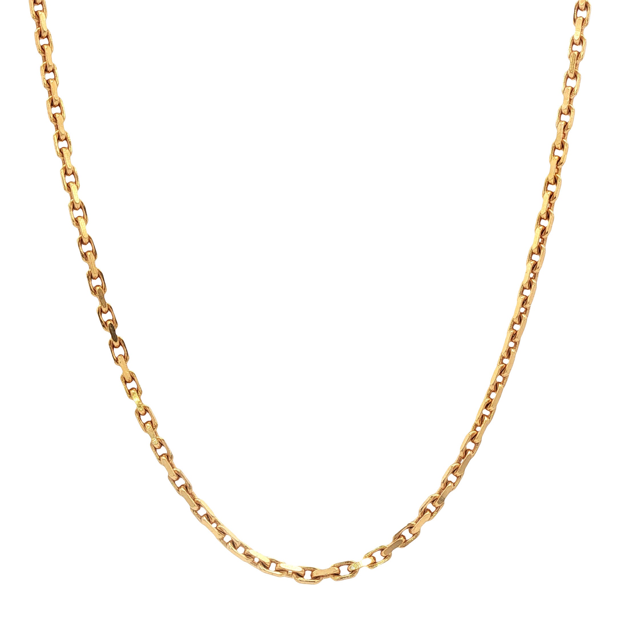 Gouden vintage anker collier 14 kt