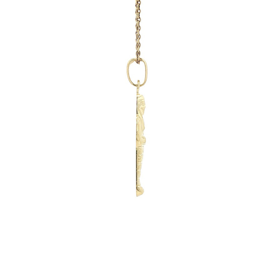 14 kt gold mummy pendant