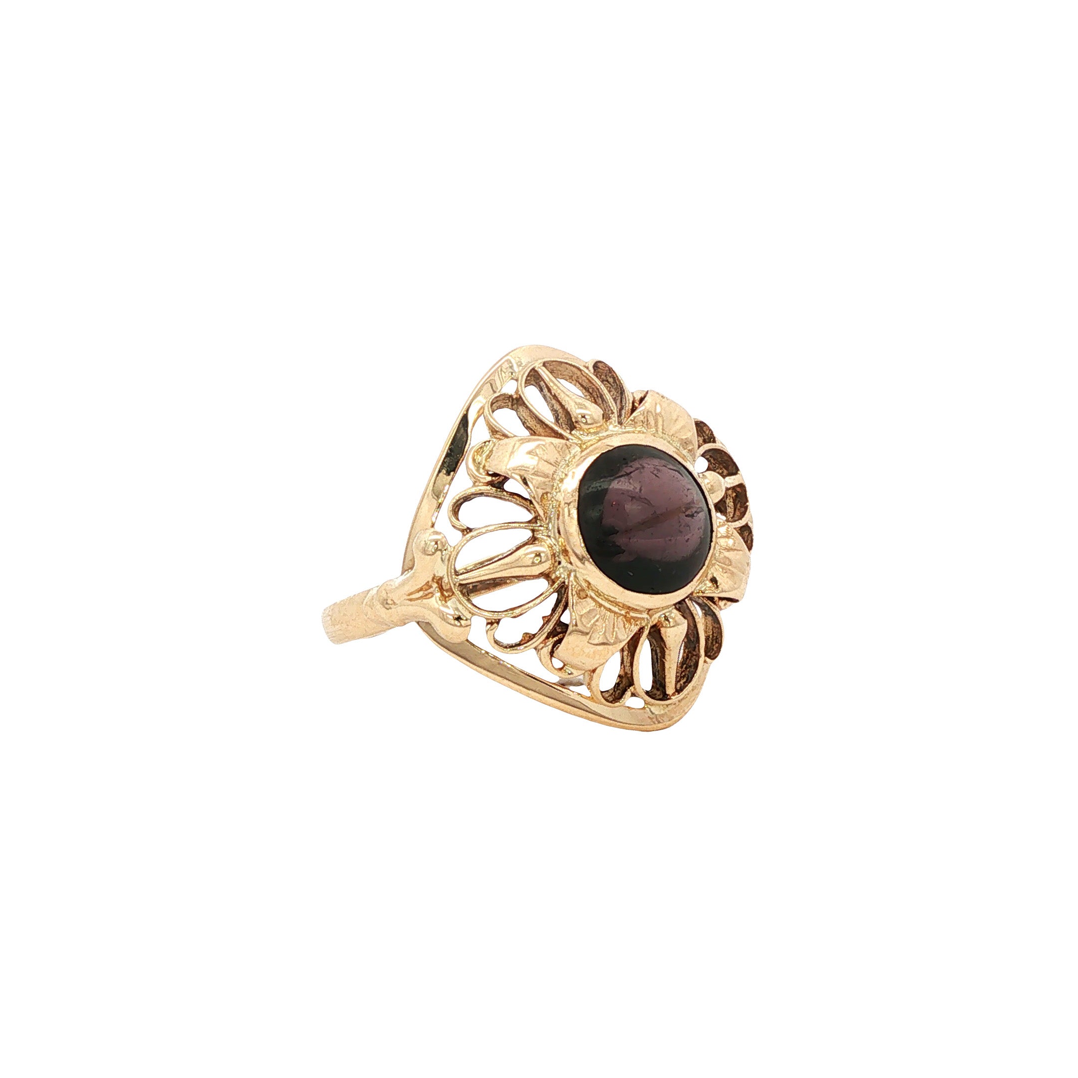 14 kt gold vintage ring with tourmaline