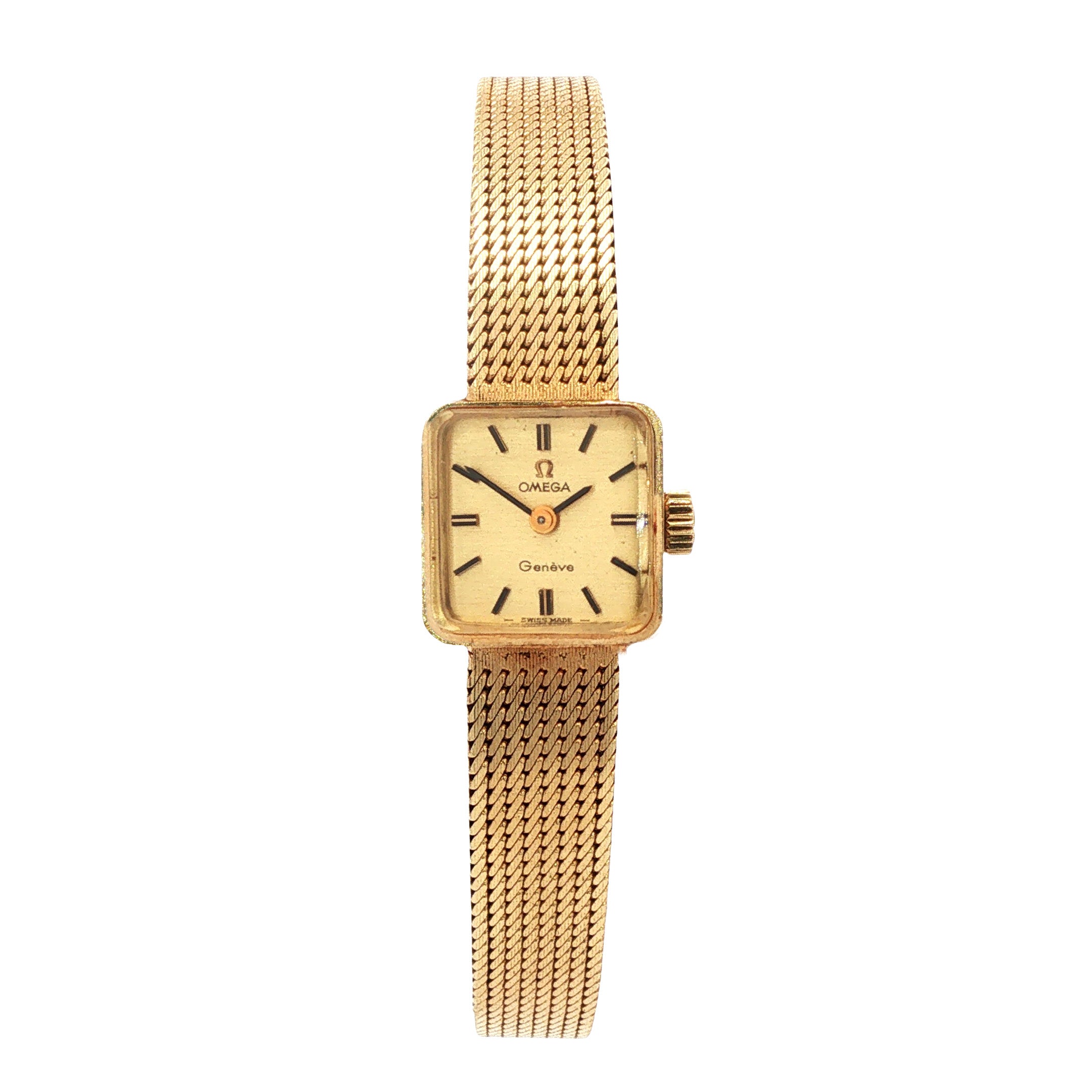 Gouden vintage Omega Genève horloge 14 kt