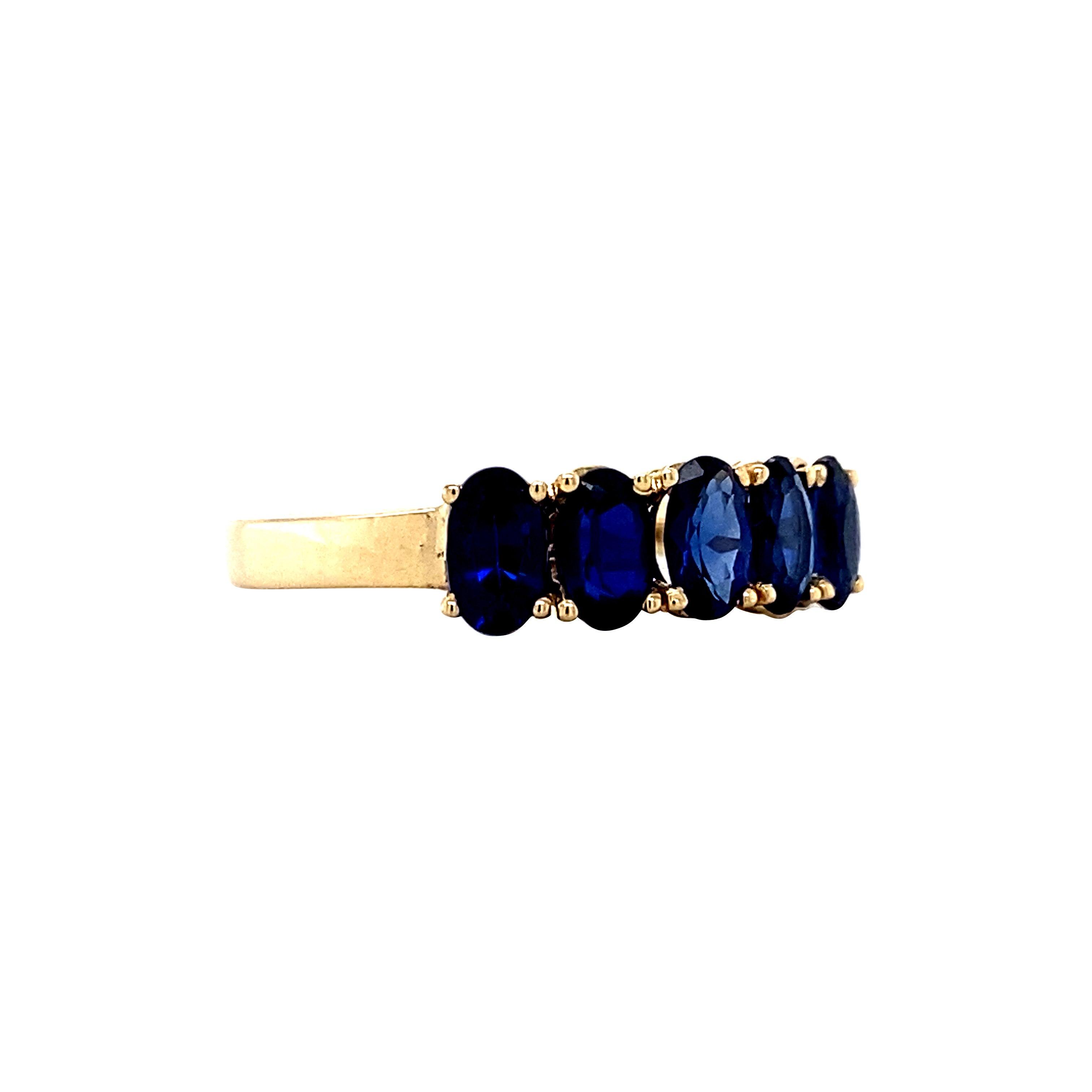 Josephine ring 14 krt - Sapphire