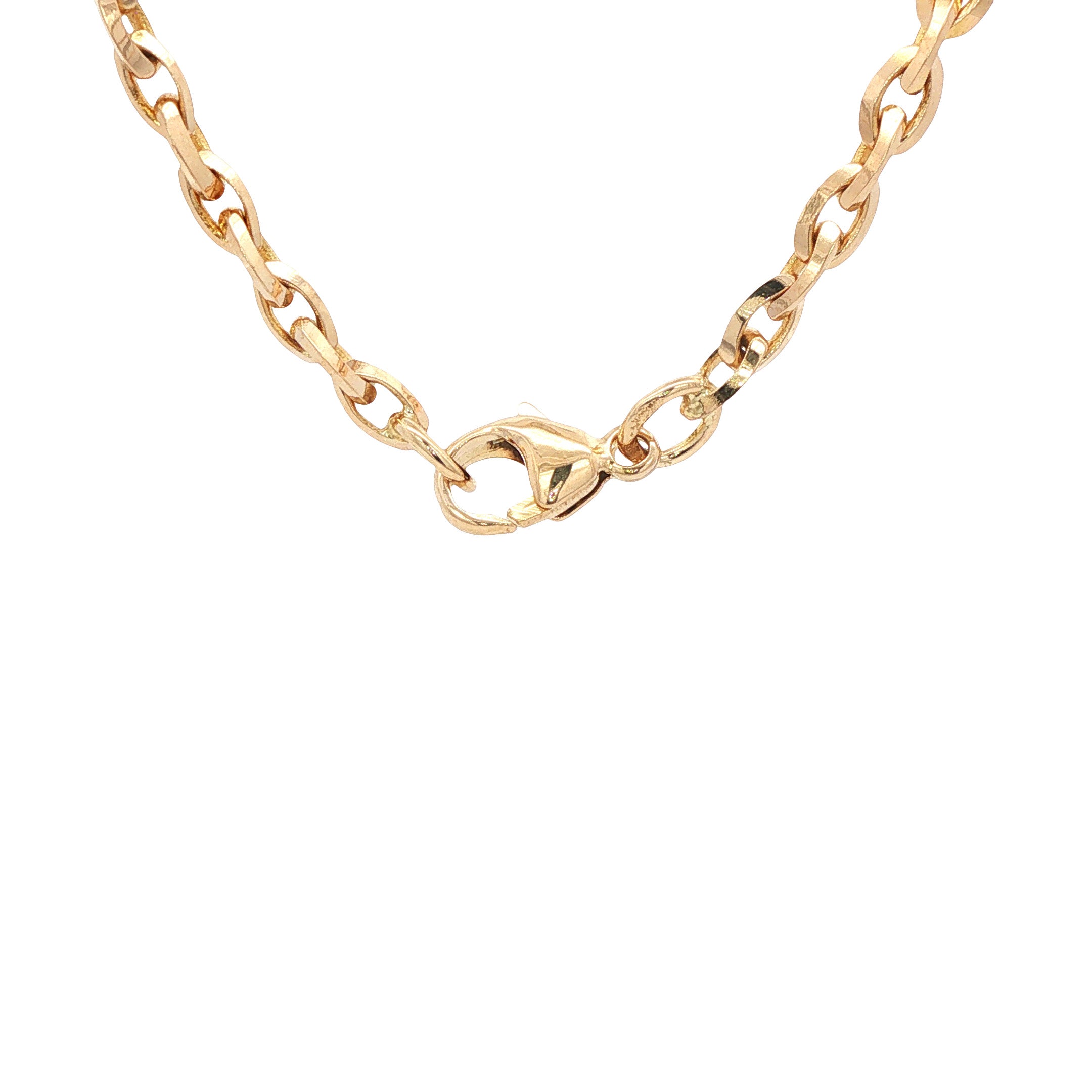 Gouden vintage fantasie anker collier 14 kt