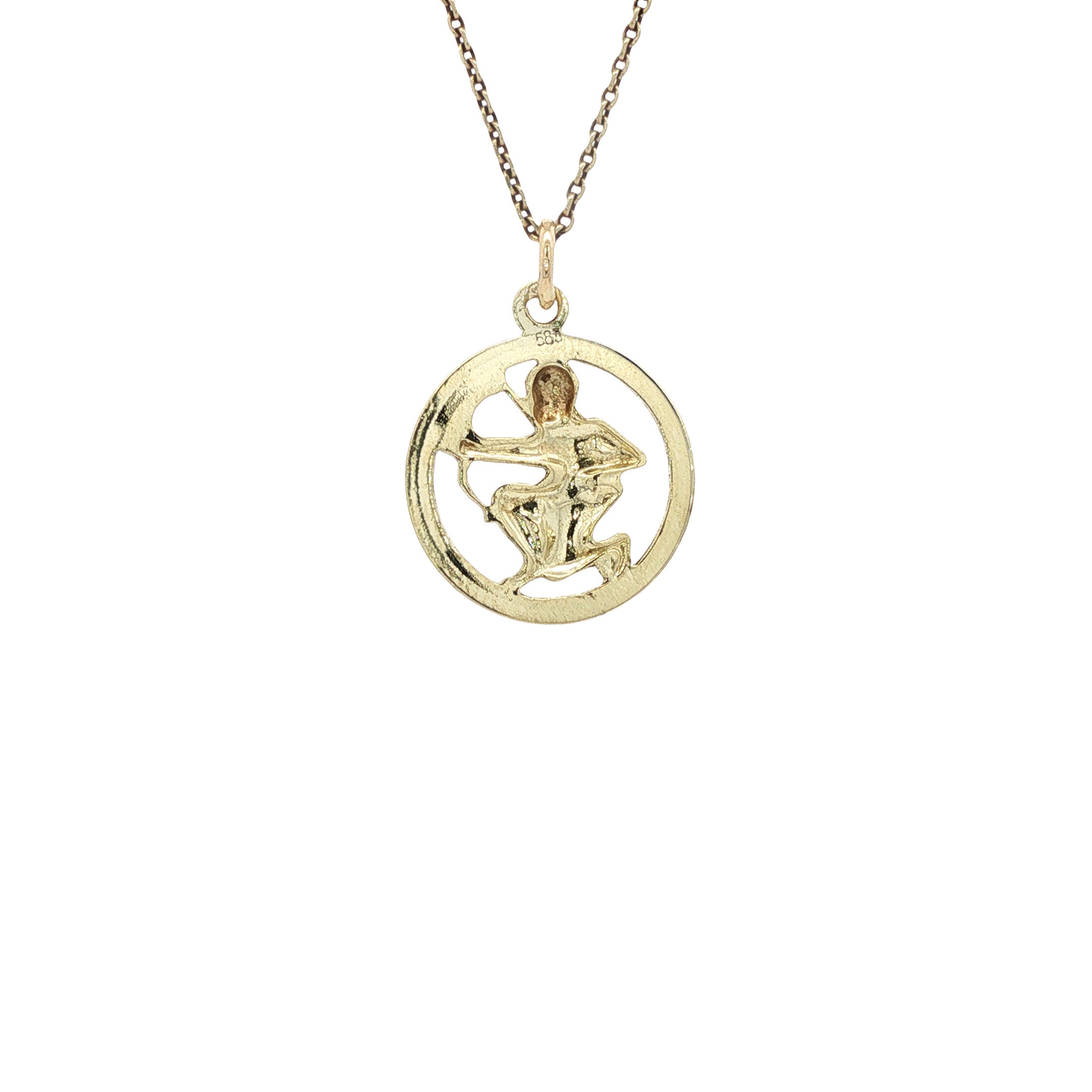 Vintage 14 kt gold Sagittarius zodiac pendant