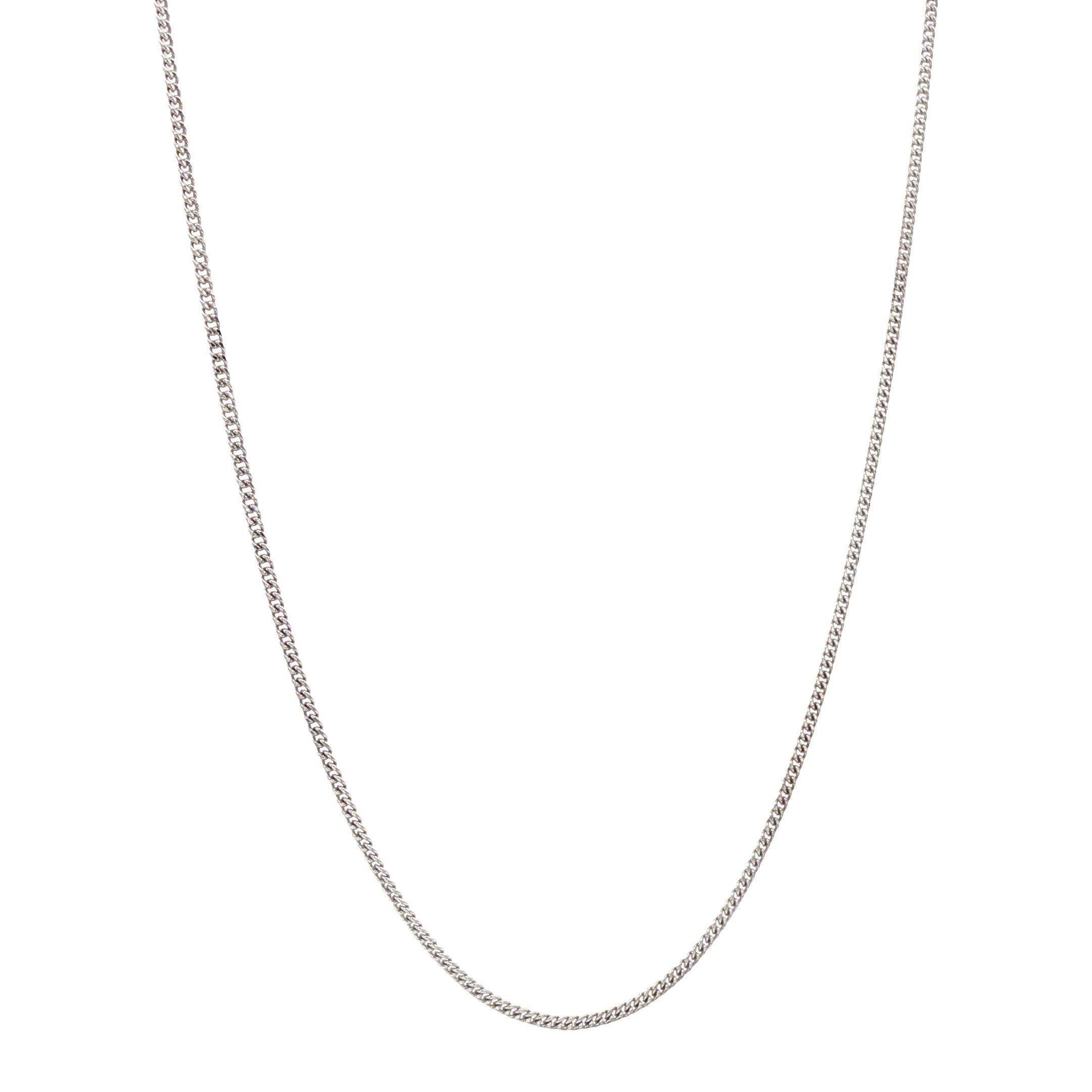 Vintage white gold gourmet necklace 14 kt