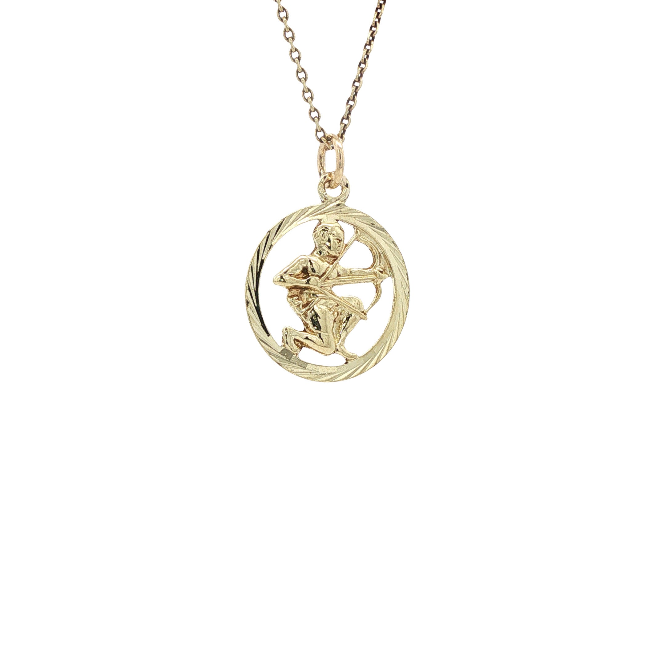 Vintage 14 kt gold Sagittarius zodiac pendant