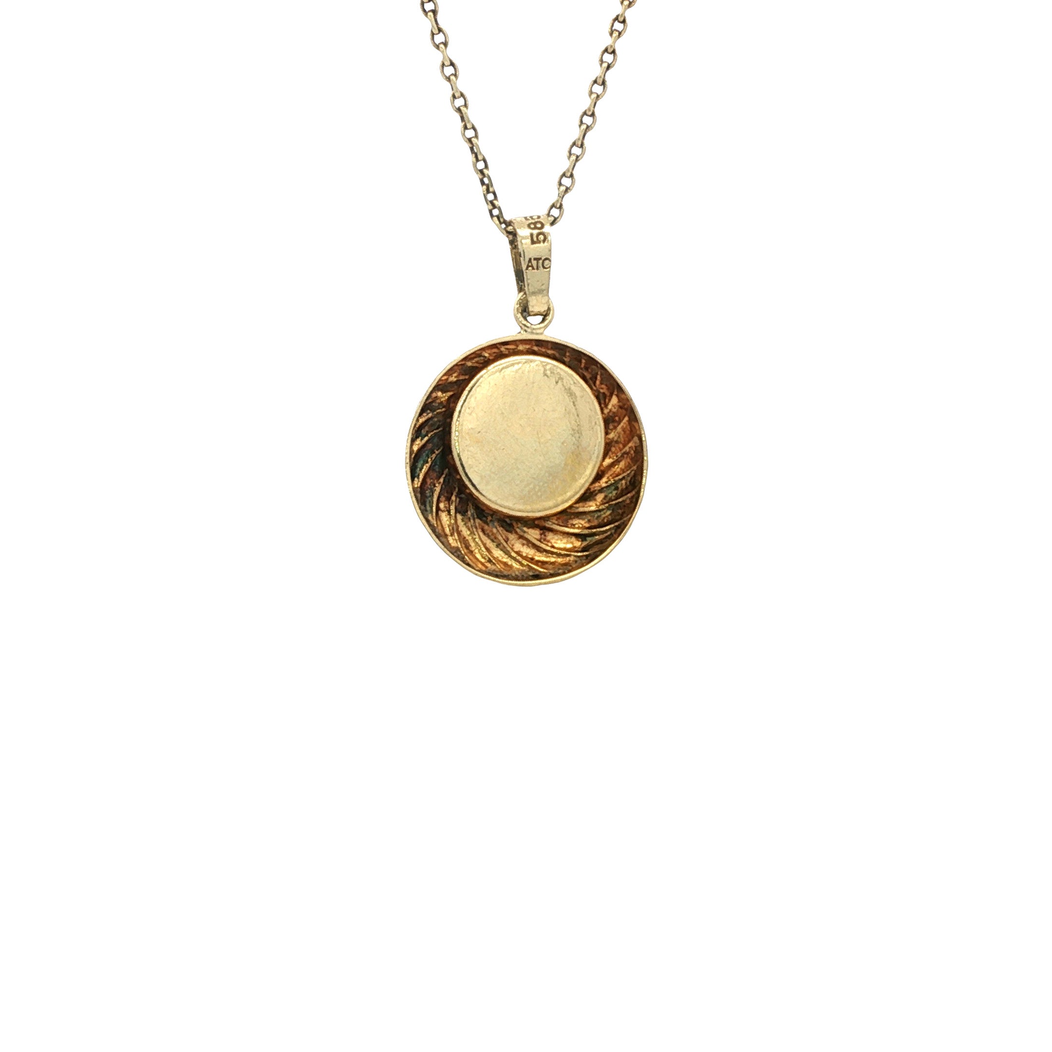 Gouden vintage hanger met opaal 14 kt