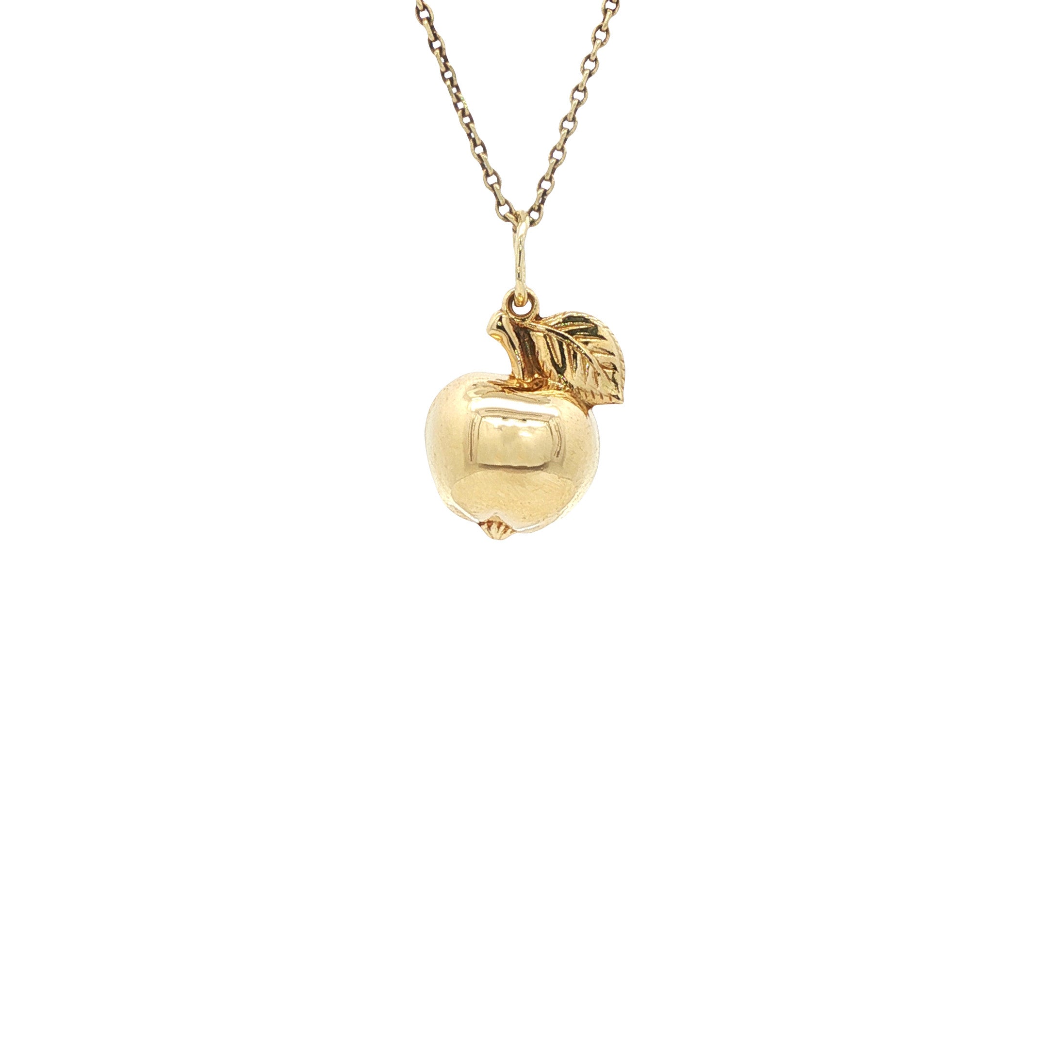 Gouden vintage appel hanger 14 kt