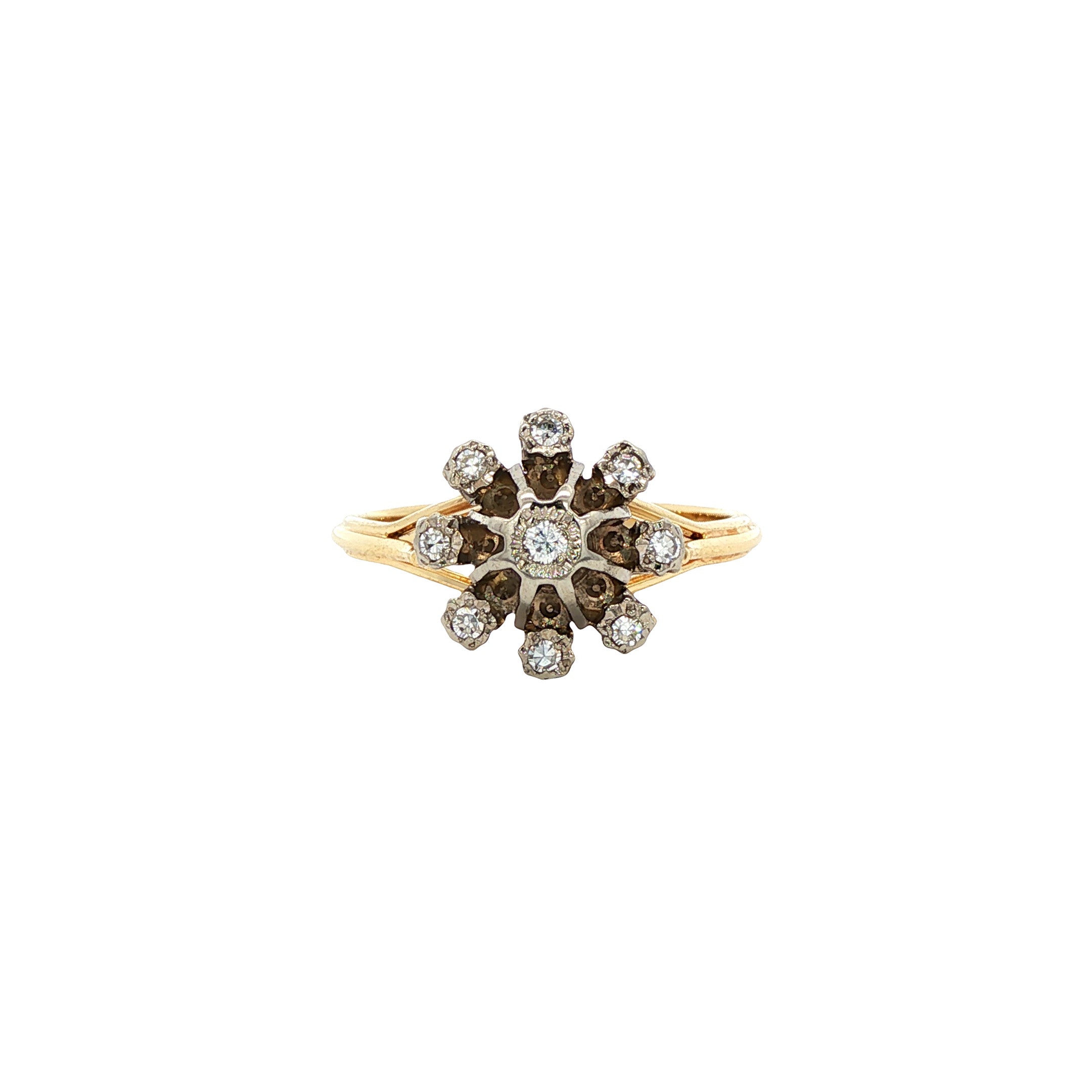 Vintage 14 kt gold ring with diamond
