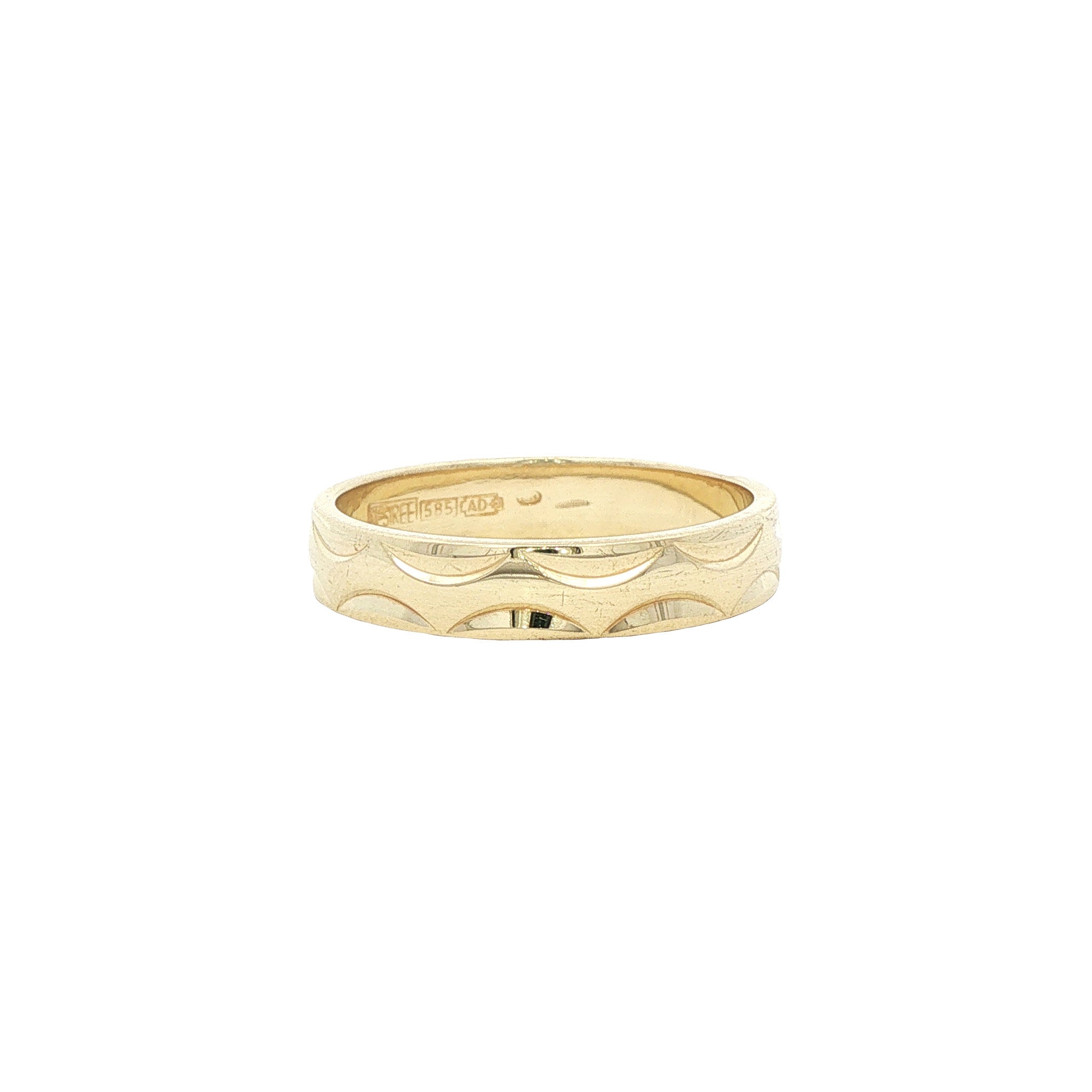 Gouden vintage fantasie ring 14 kt