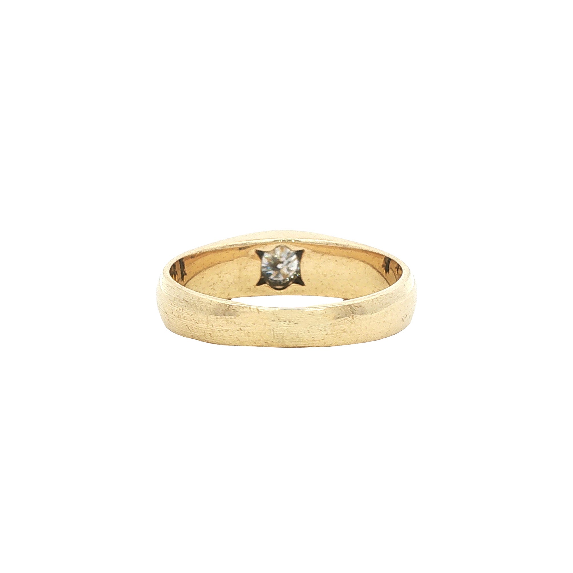Gouden vintage ring met diamant 14 kt