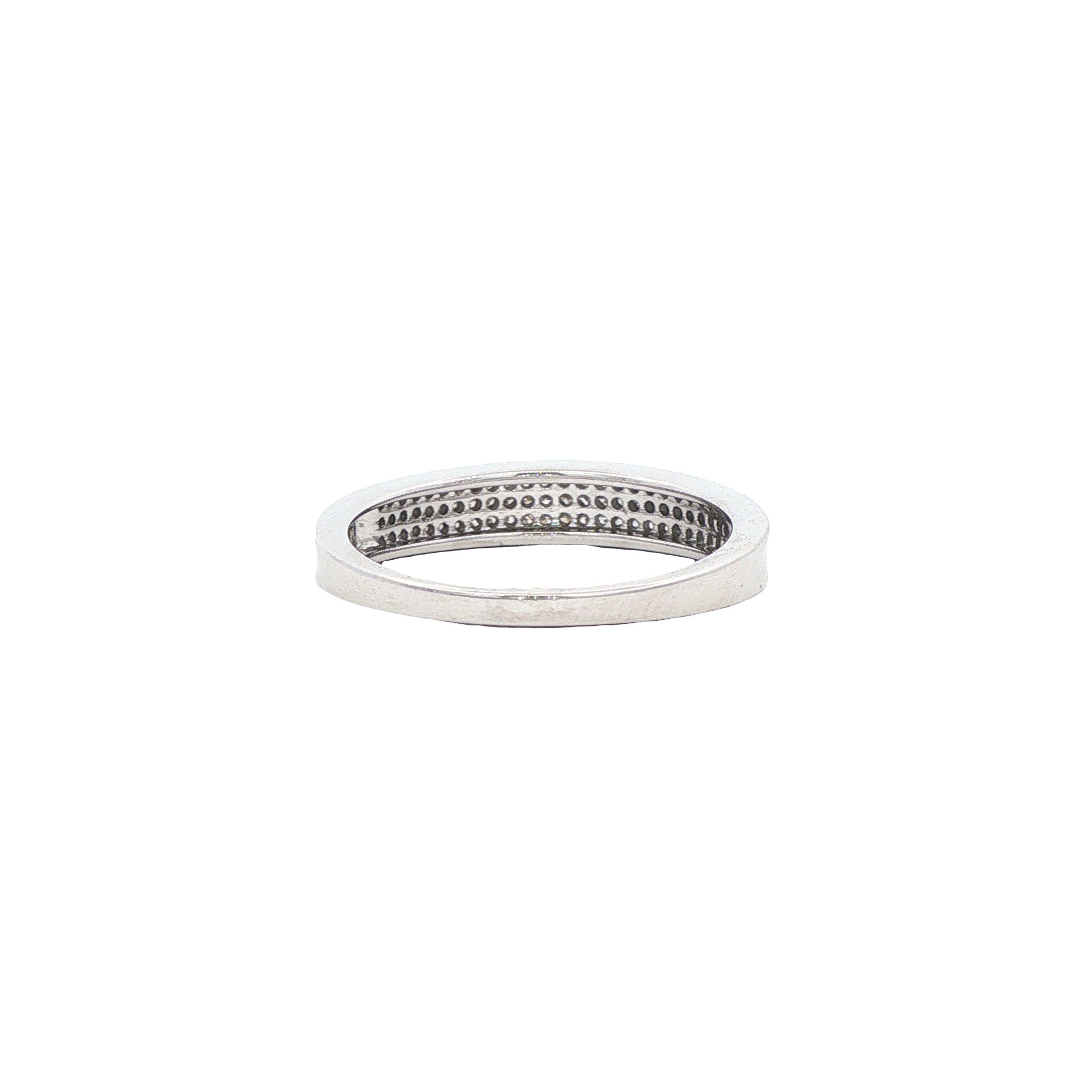 Witgouden vintage ring met diamant 14 kt