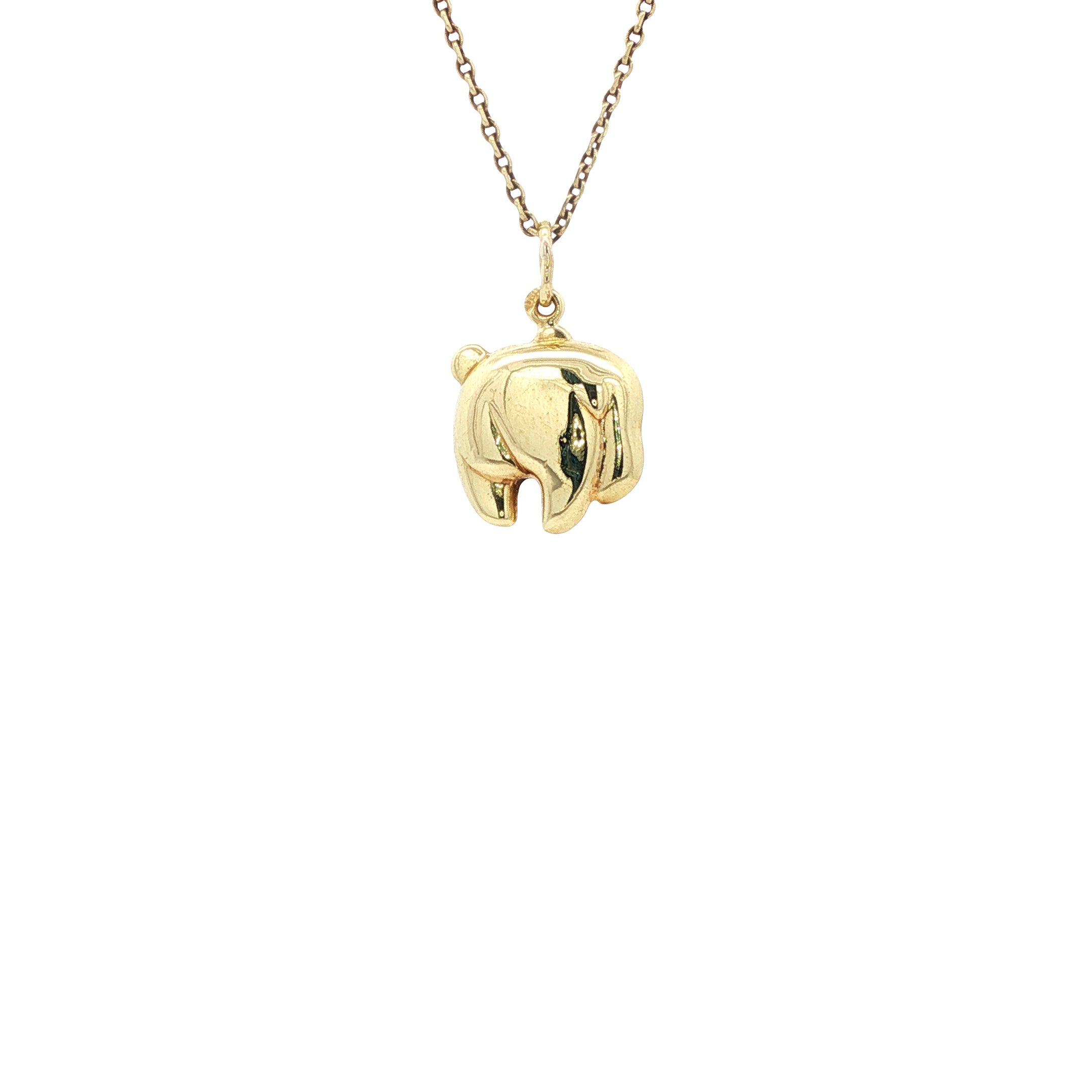 14 kt gold panda pendant