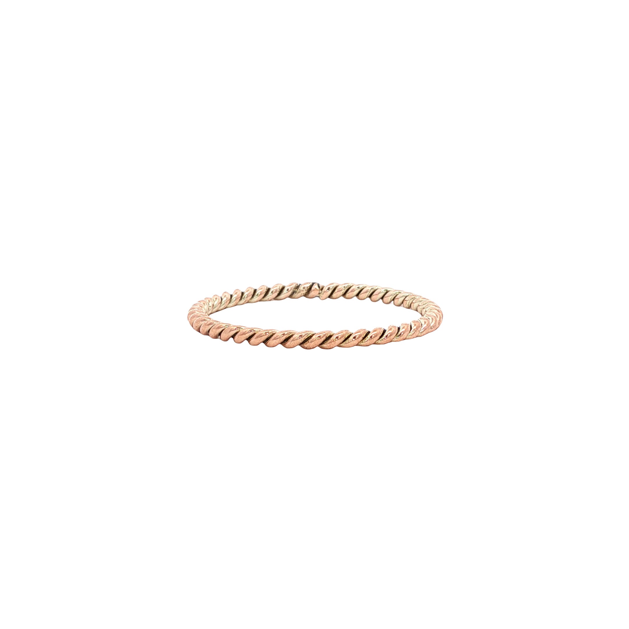 Rosé getordeerde ring 8 kt