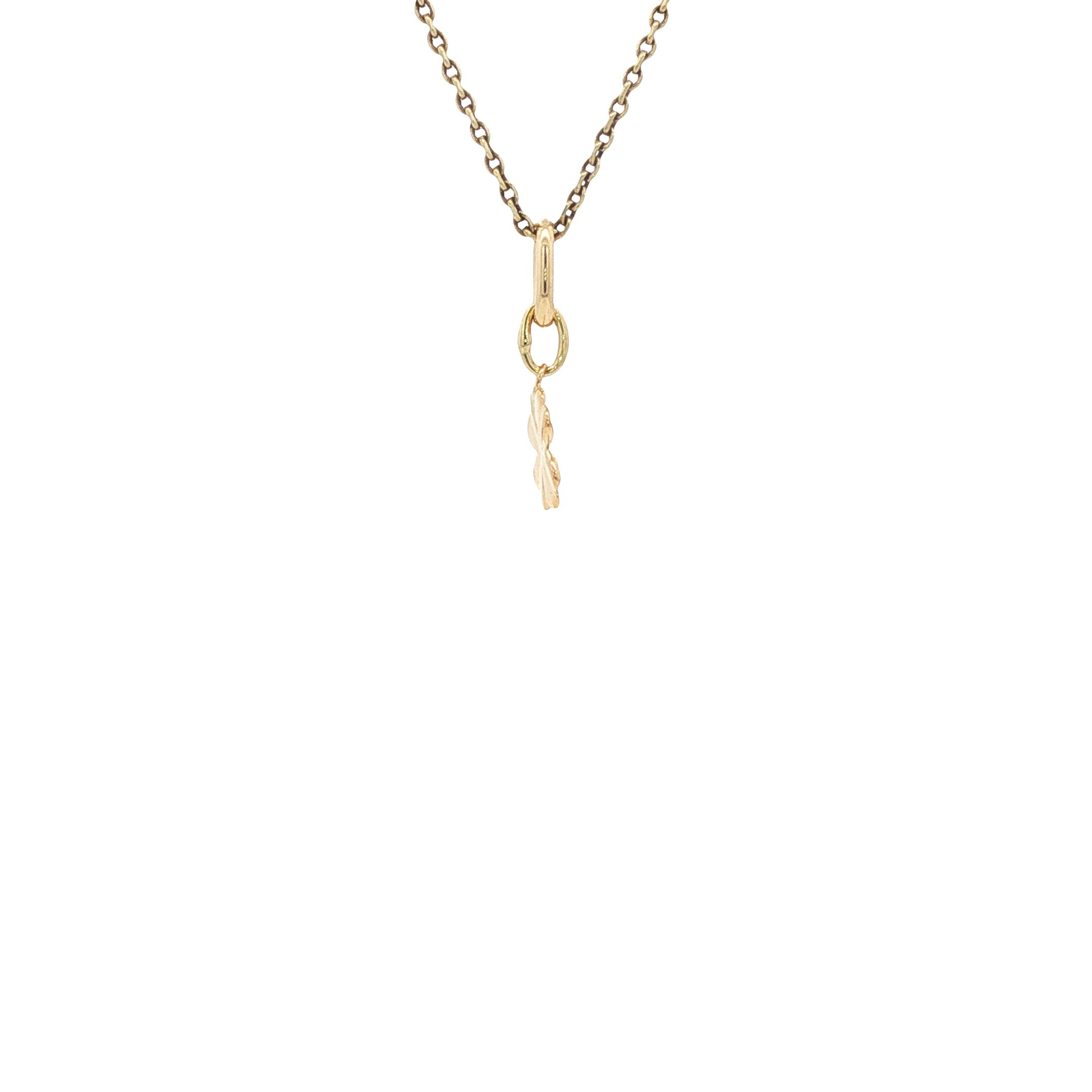 Gouden klavertje vier hanger 14 kt