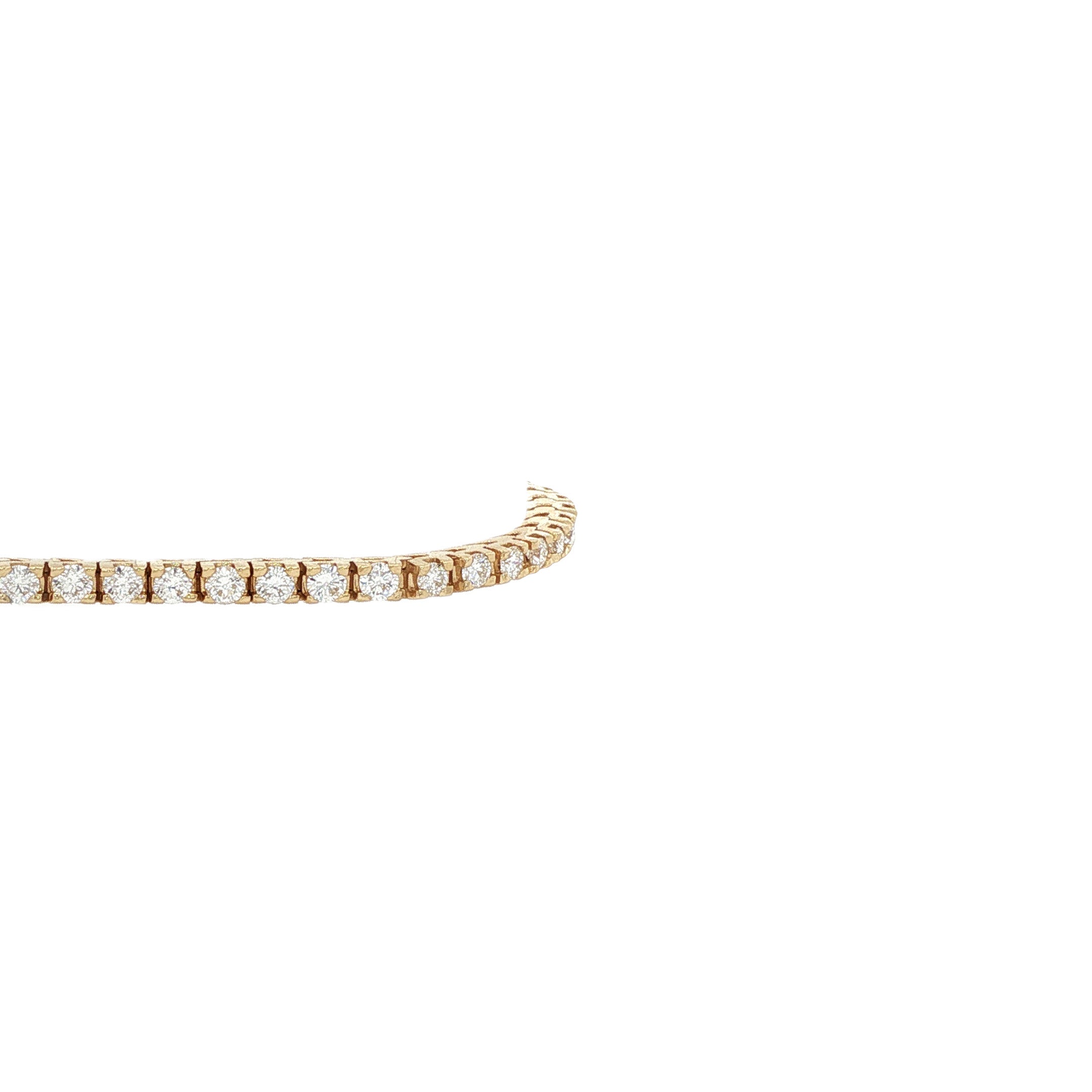 Gouden vintage tennisarmband met diamant 14 kt