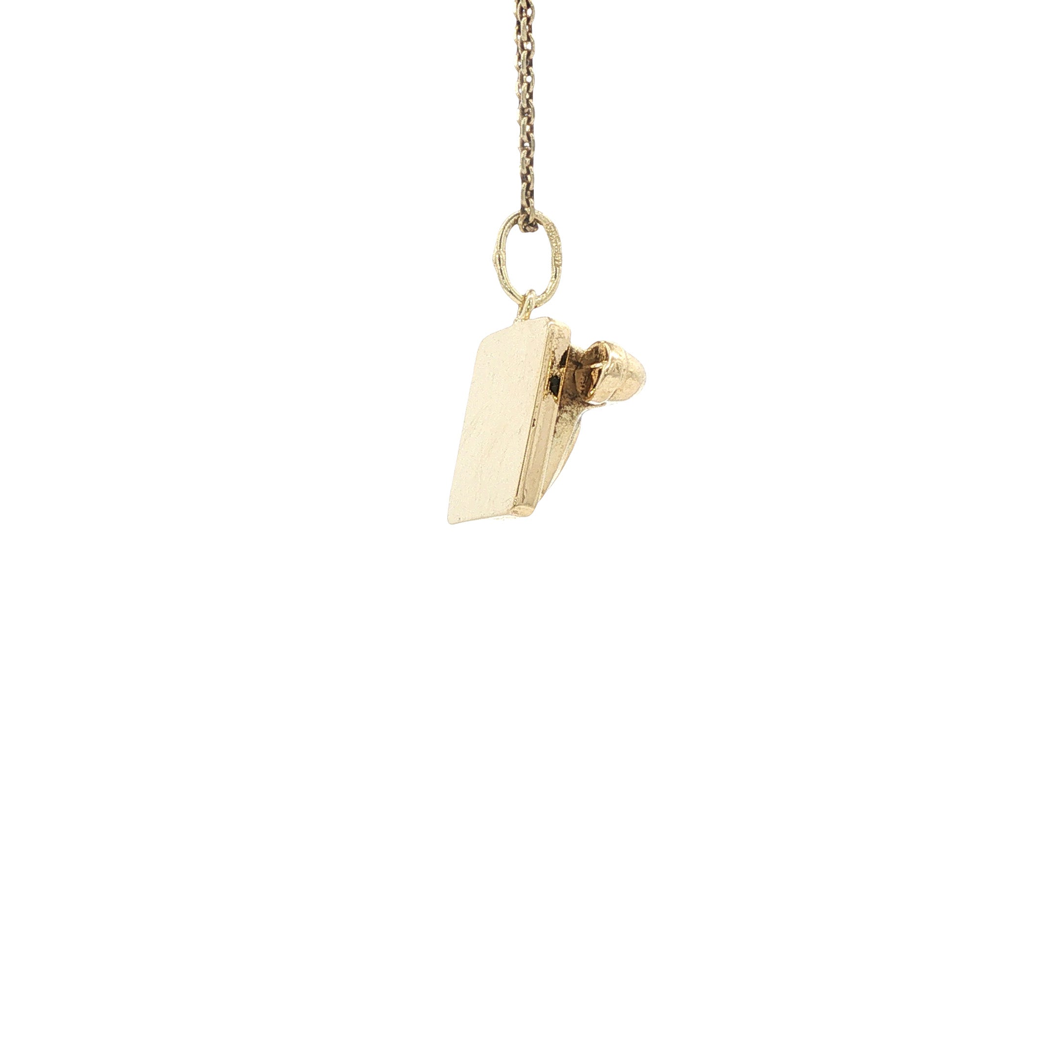 Gouden vintage telefoon hanger 14 kt
