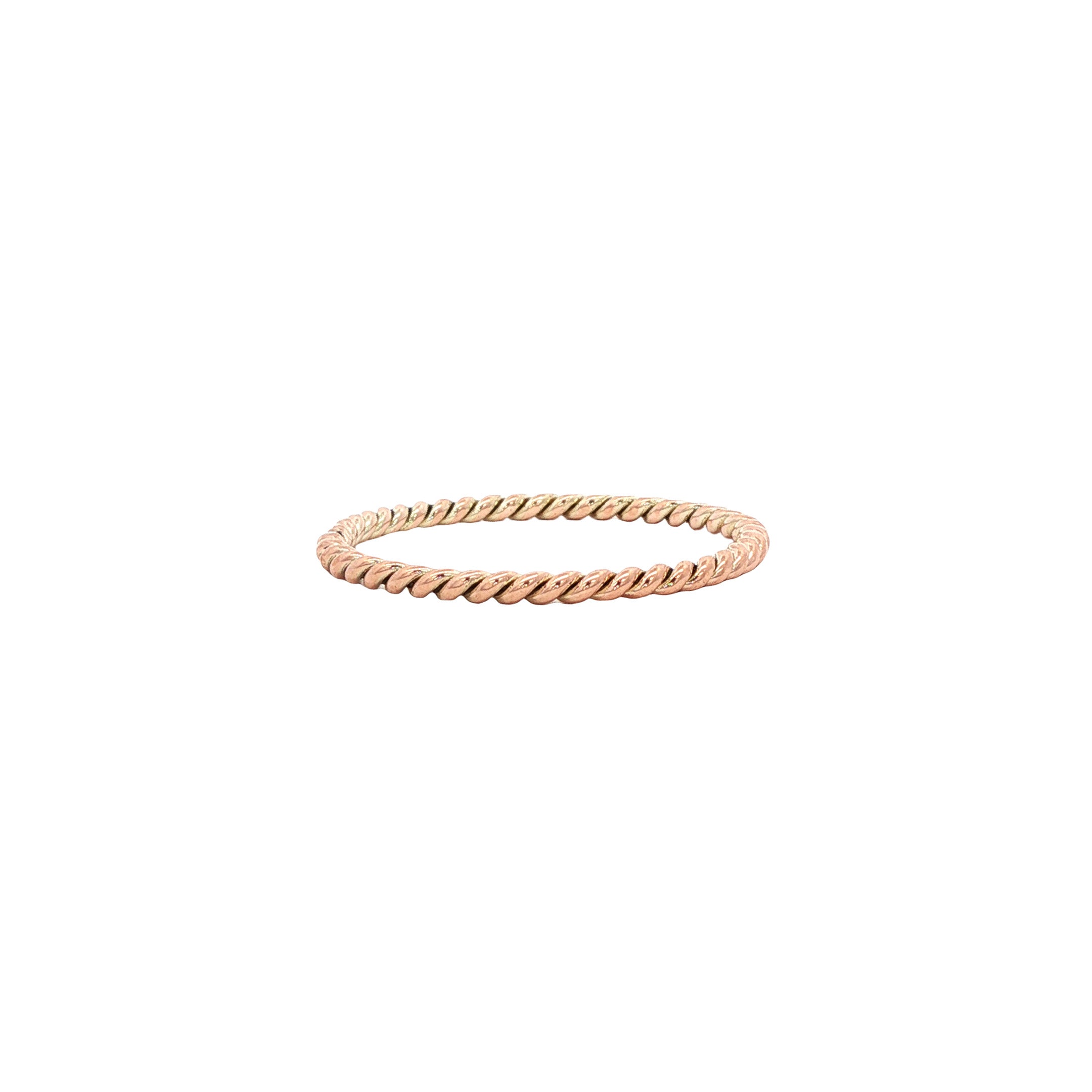 Rose-gold twisted ring 8 kt