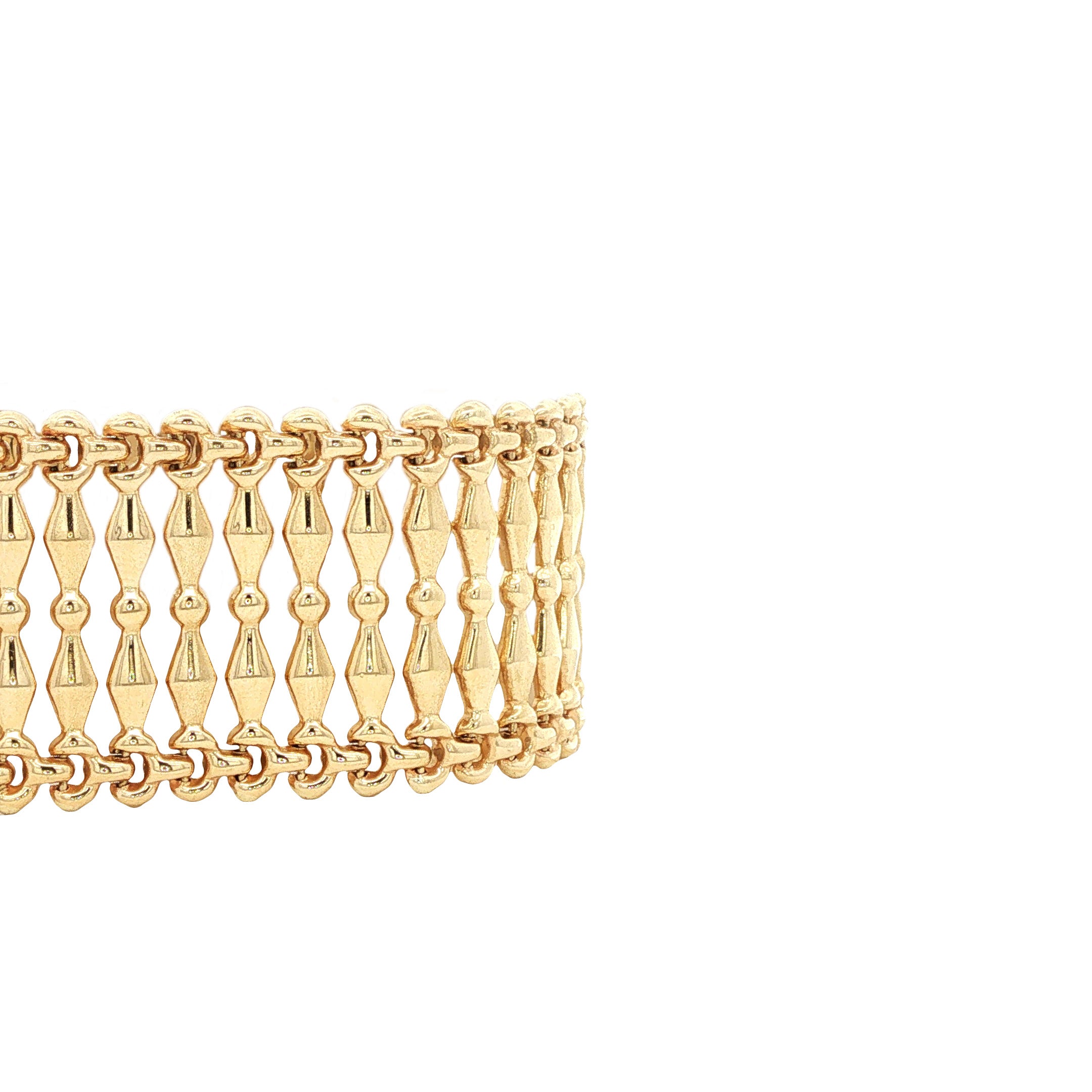 Gouden vintage fantasie armband 14 kt