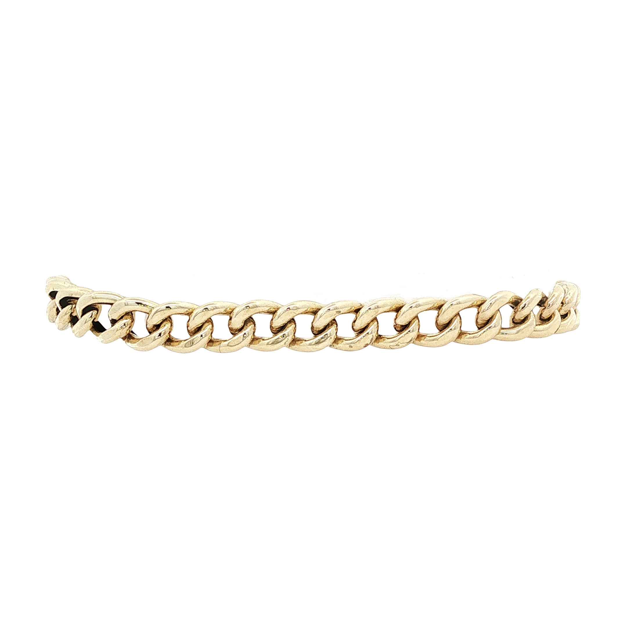Gouden vintage gourmet armband 14 kt