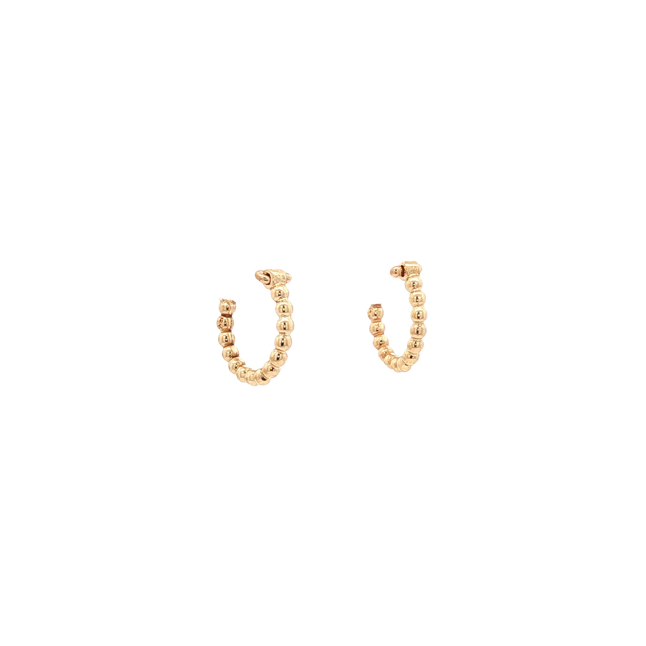 Gouden vintage fantasie oorringen 14 kt