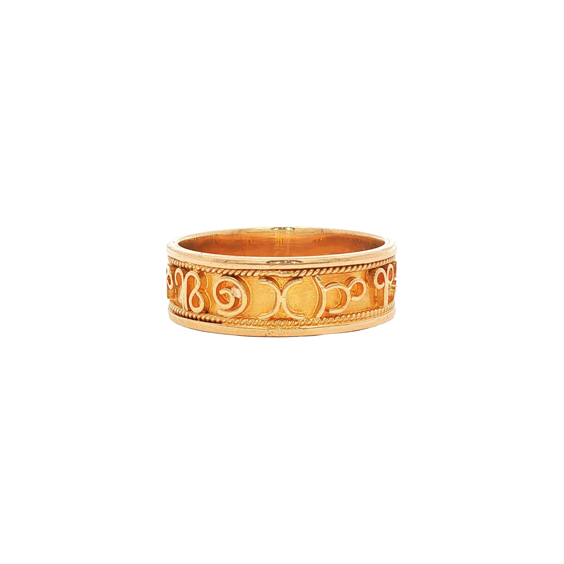 Vintage gold zodiac ring 18 kt