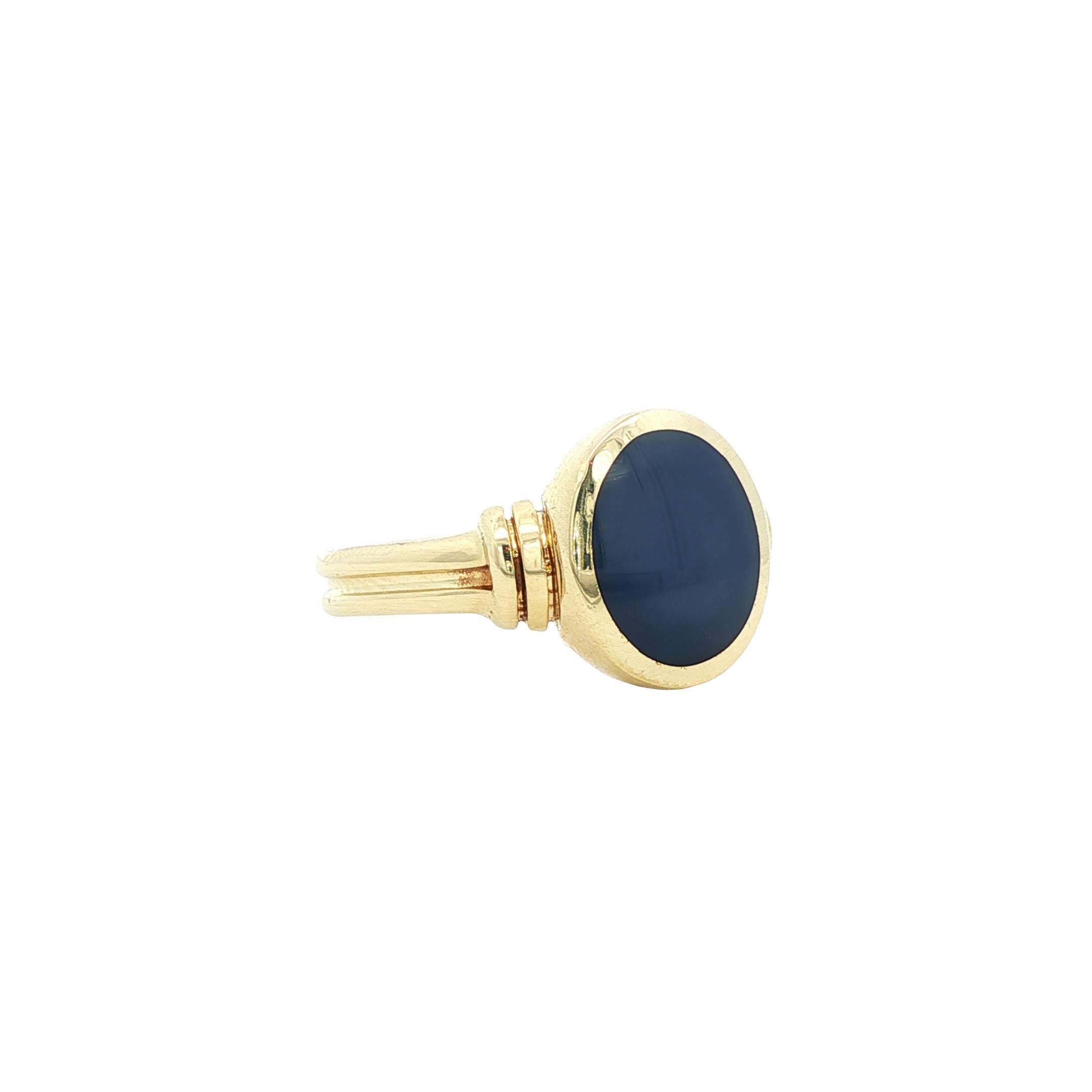 14 kt vintage gold ring with star sapphire
