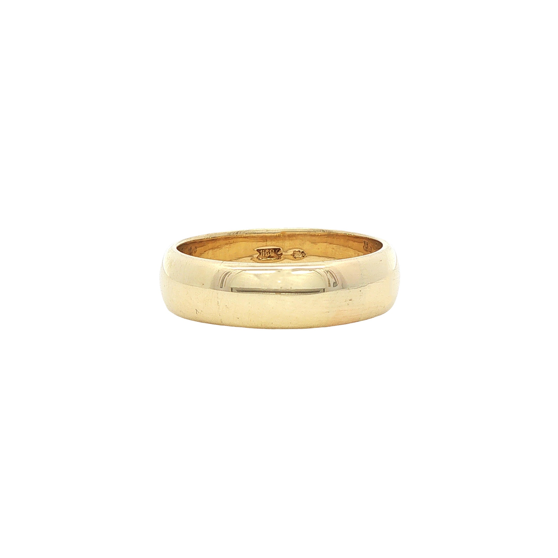 Vintage smooth gold ring 14 kt